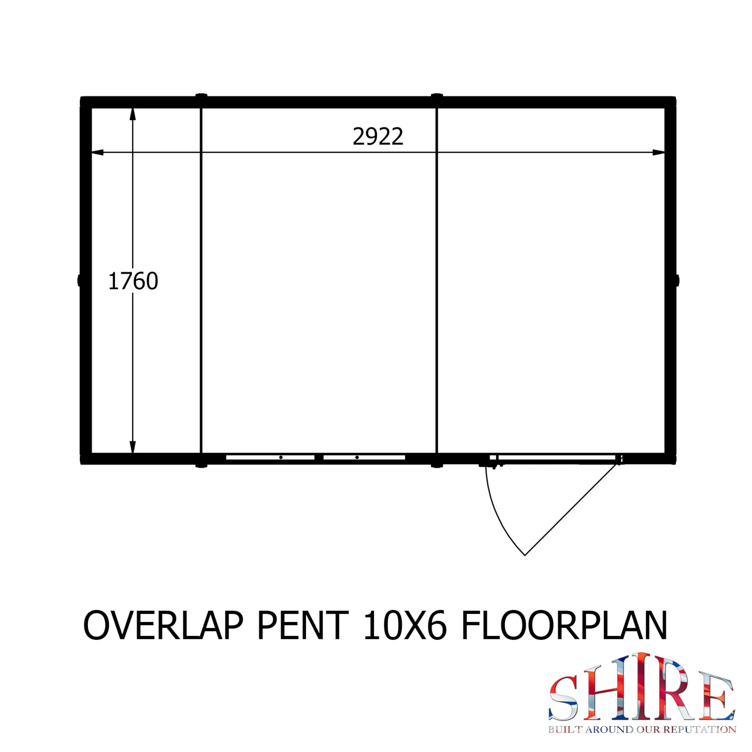 Garden Value Overlap 10 X 6 Pent Shed - Image 7