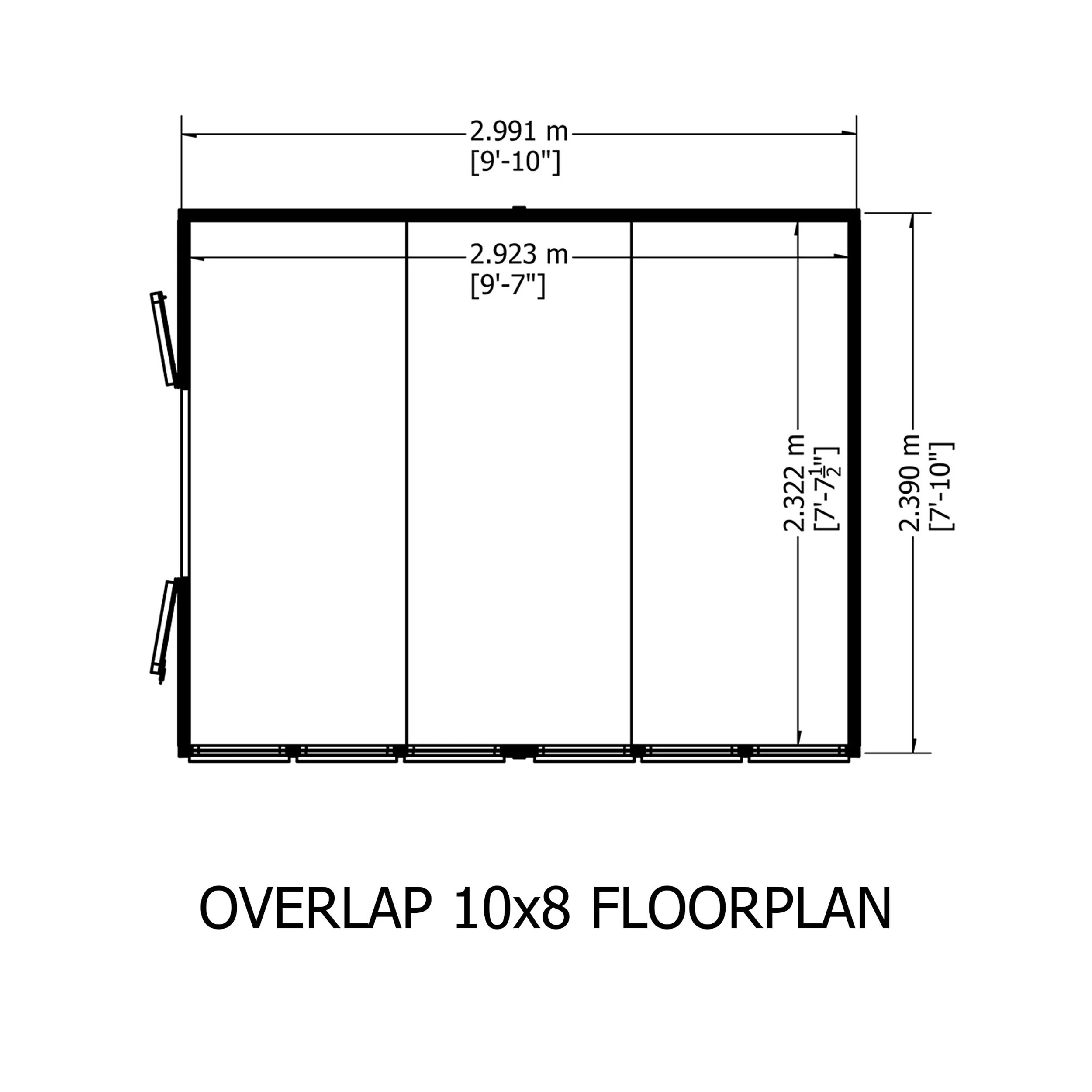 Garden Value Overlap 10 X 8 Apex Shed - Image 10