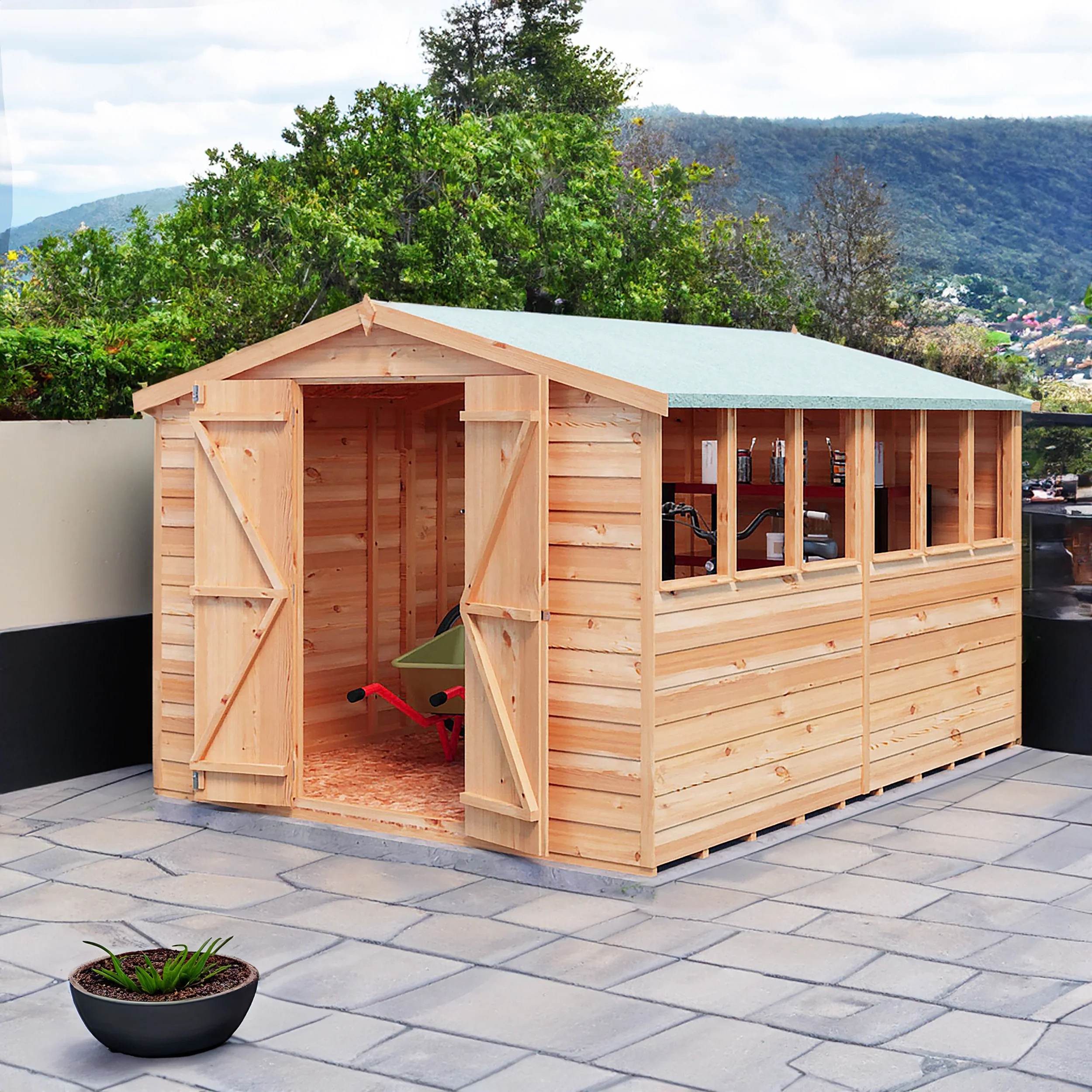 Garden Value Overlap 10 X 8 Apex Shed - Image 2