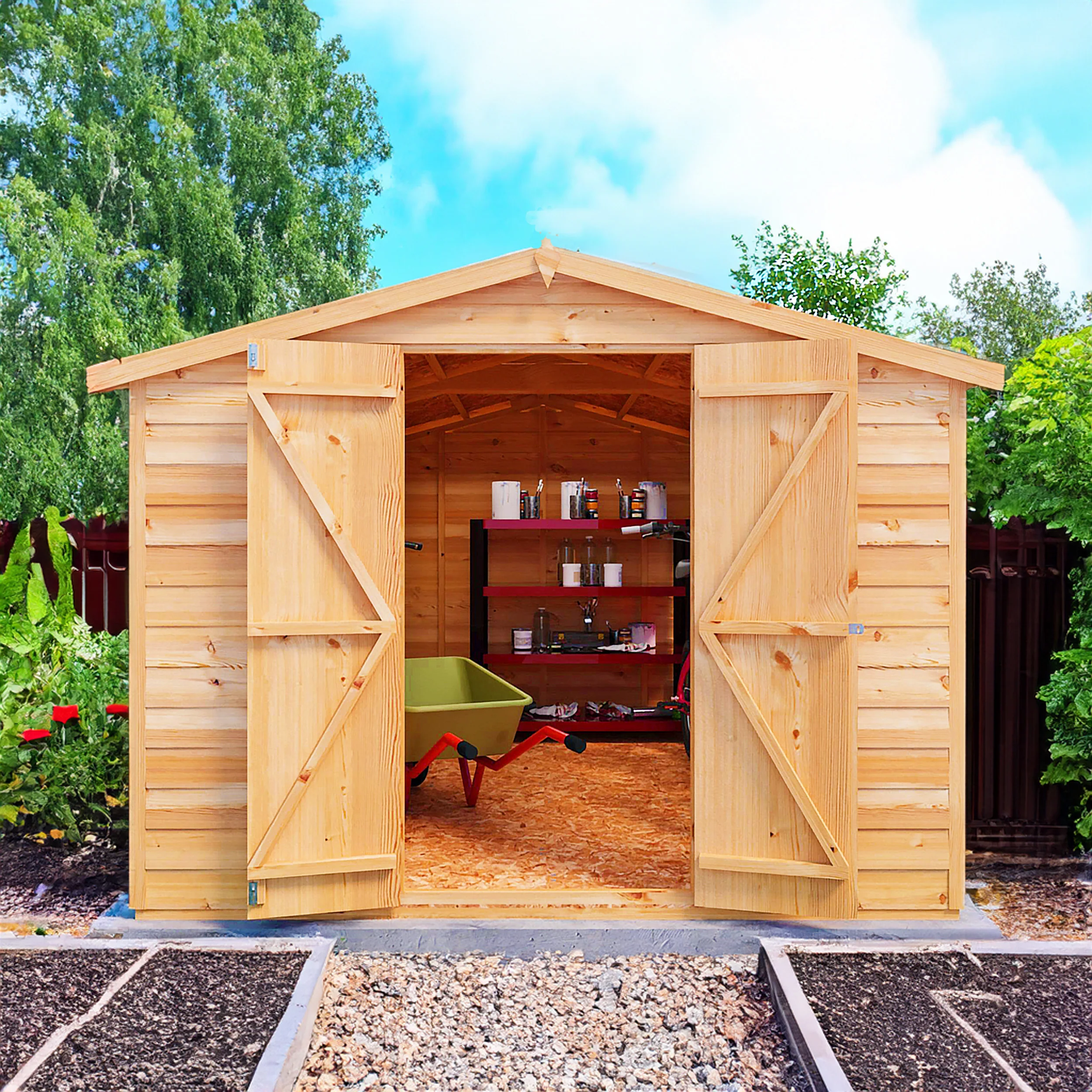 Garden Value Overlap 10 X 8 Apex Shed - Image 3