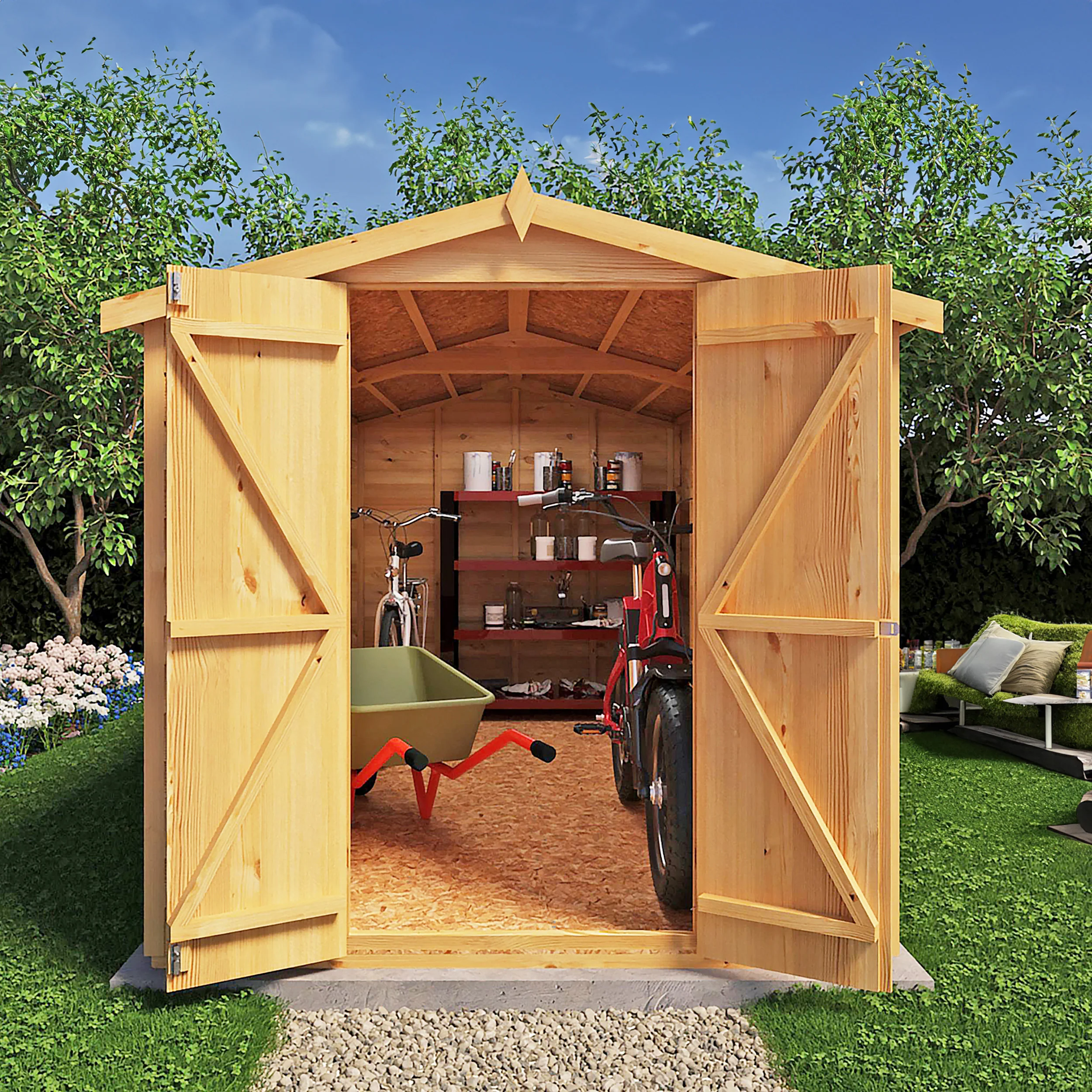 Garden Value Overlap 12 X 6 Windowless Shed - Image 3