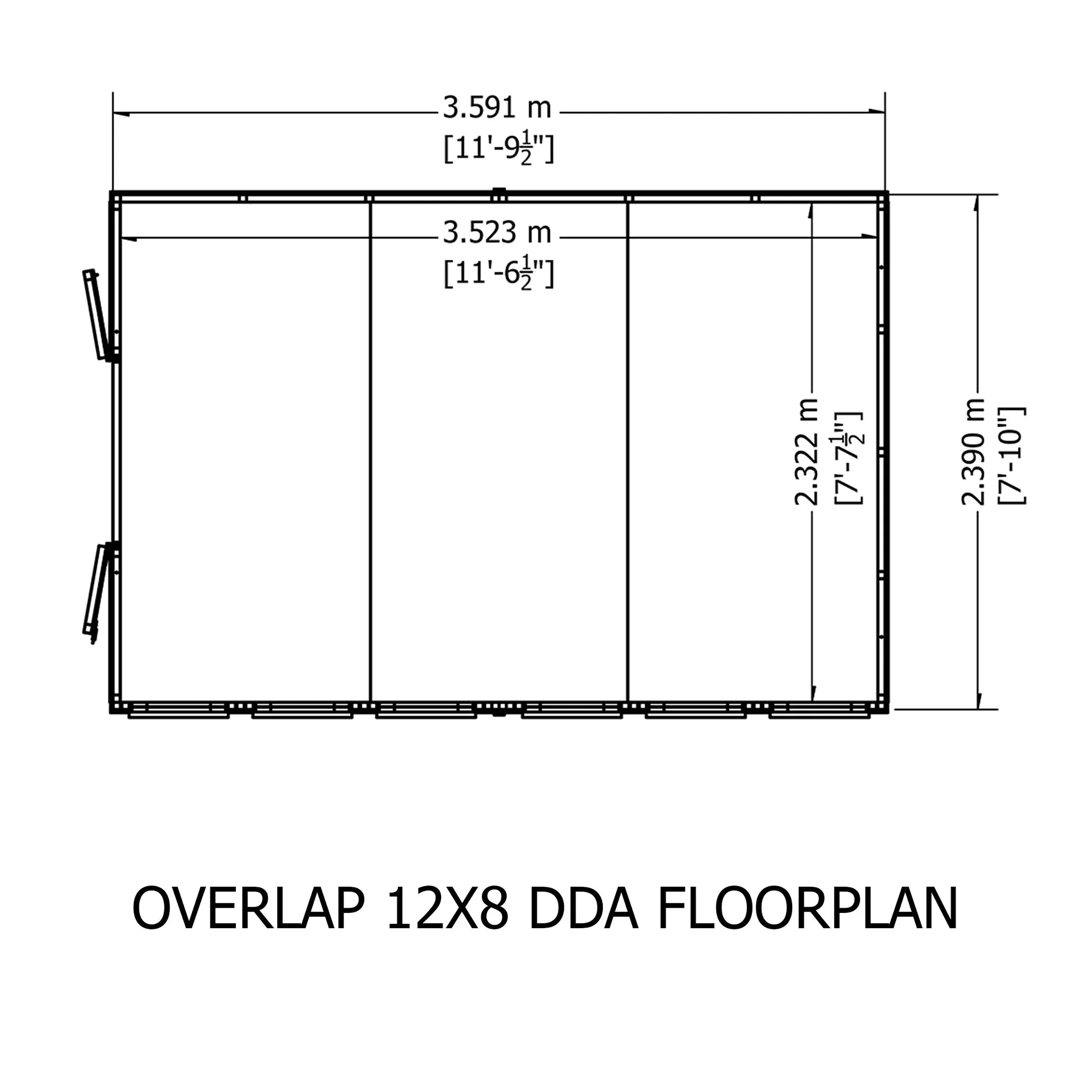 Garden Value Overlap 12 X 8 Apex Shed - Image 11