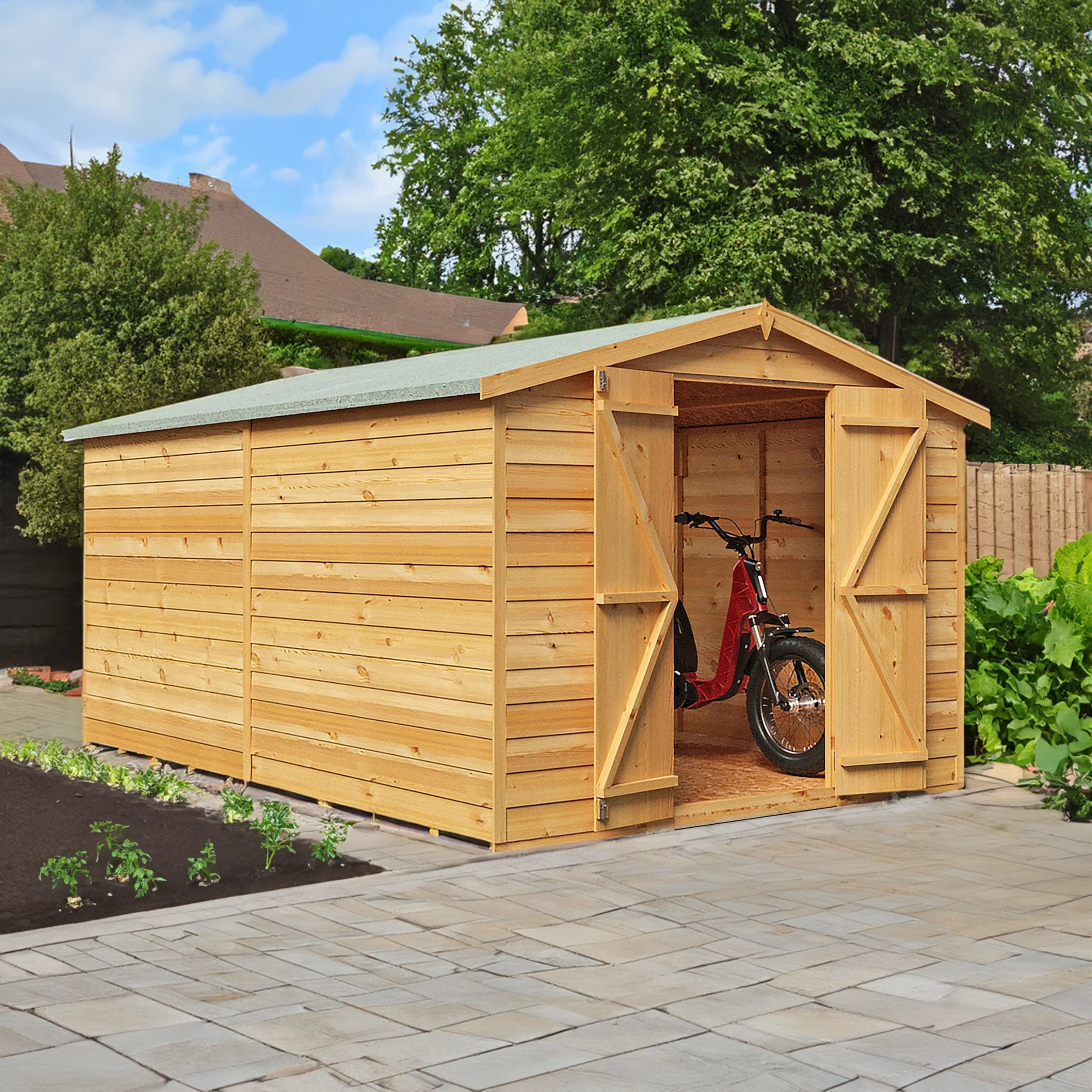 Garden Value Overlap 12 X 8 Windowless Shed - Image 3
