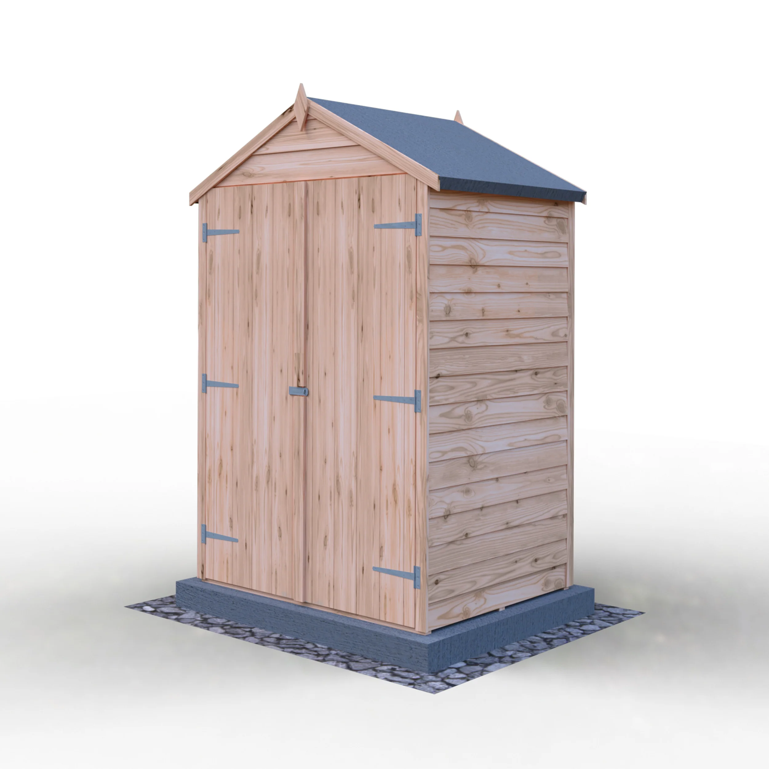 Garden Value Overlap 4 X 3 Double Door Shed With Shelves - Image 3