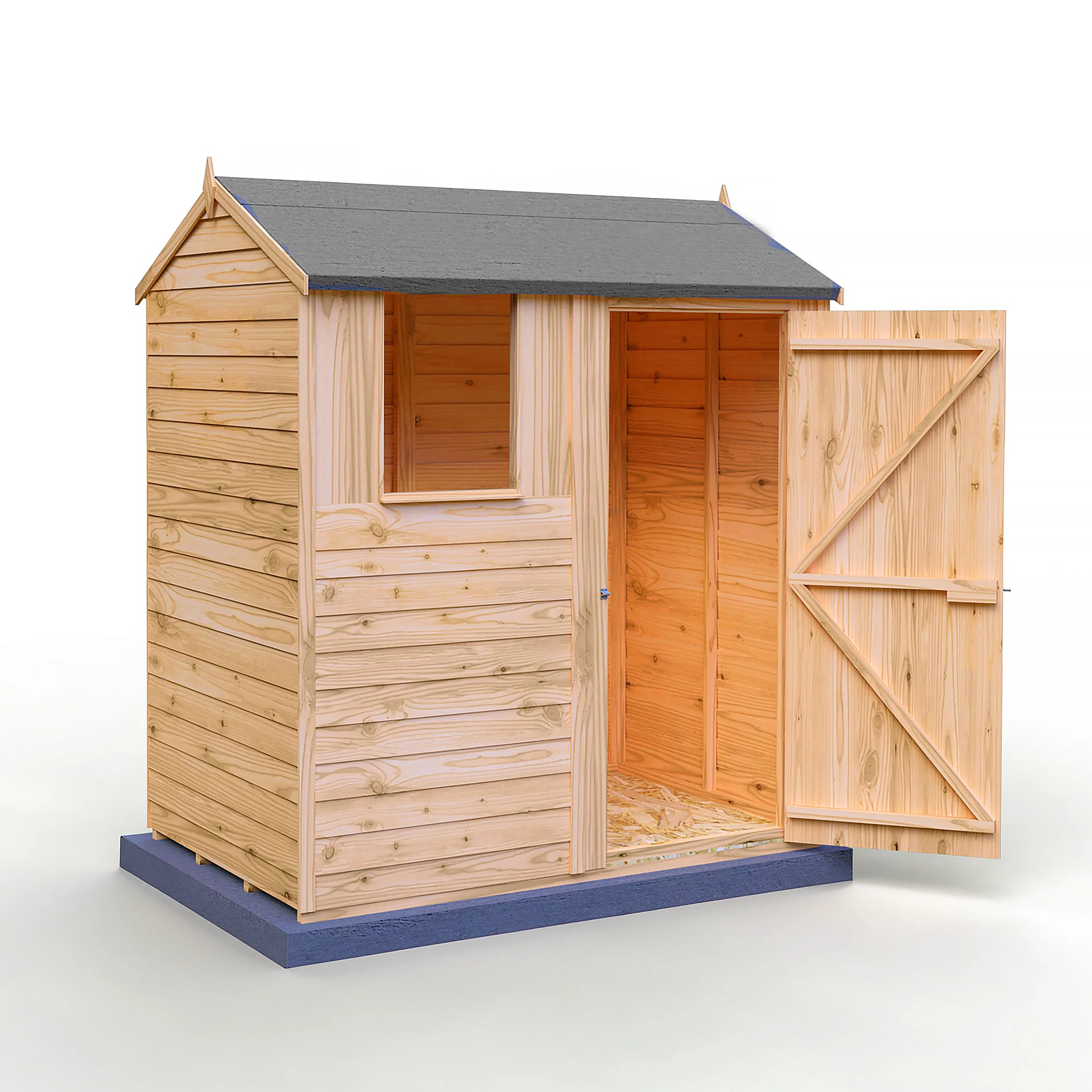 Garden Value Overlap 6 X 4 Reverse Apex Shed