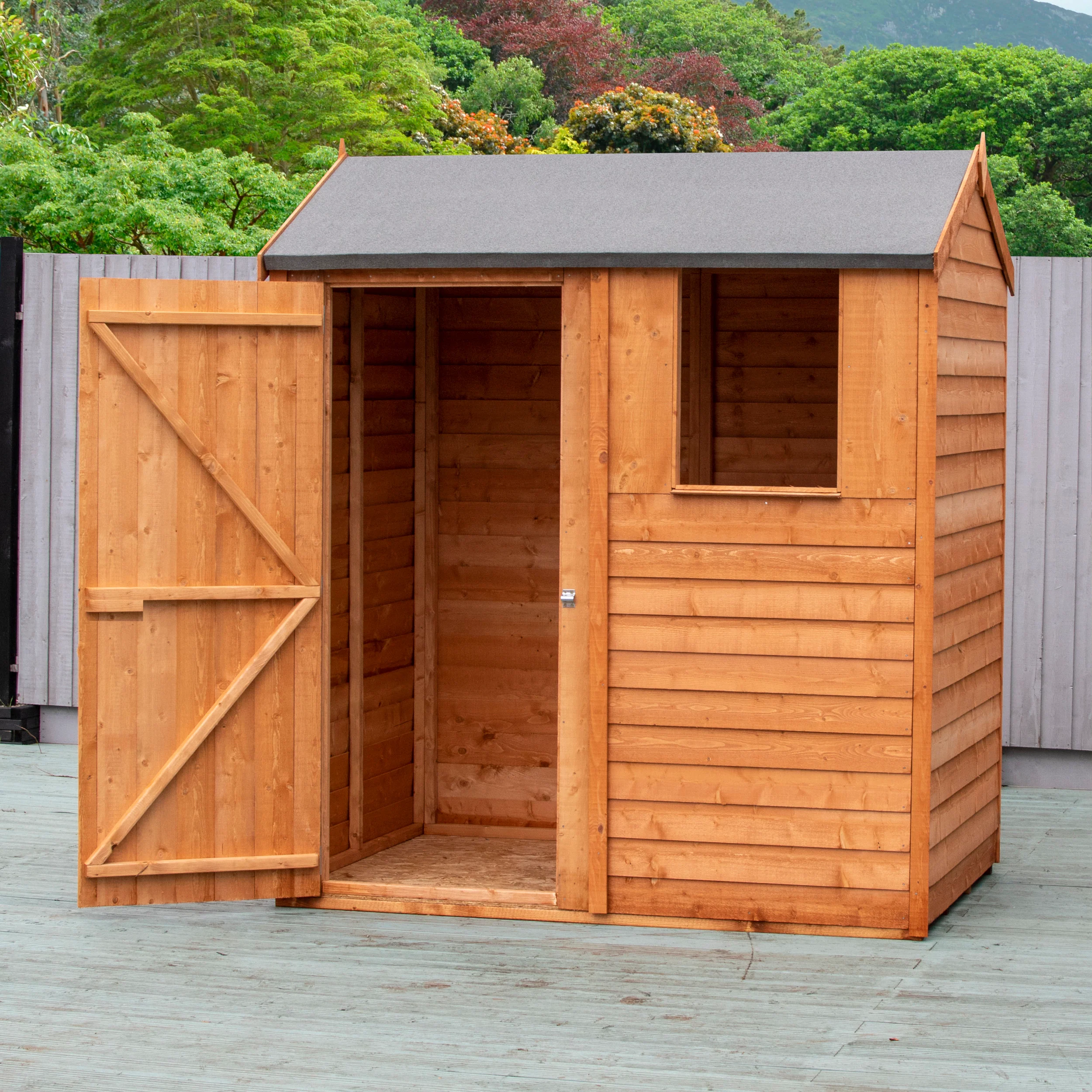Garden Value Overlap 6 X 4 Reverse Apex Shed - Image 2