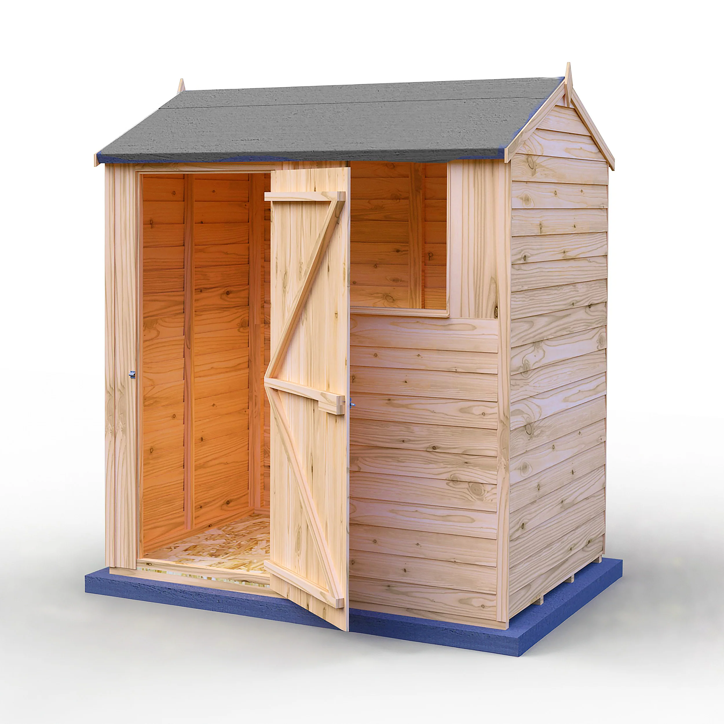 Garden Value Overlap 6 X 4 Reverse Apex Shed - Image 4