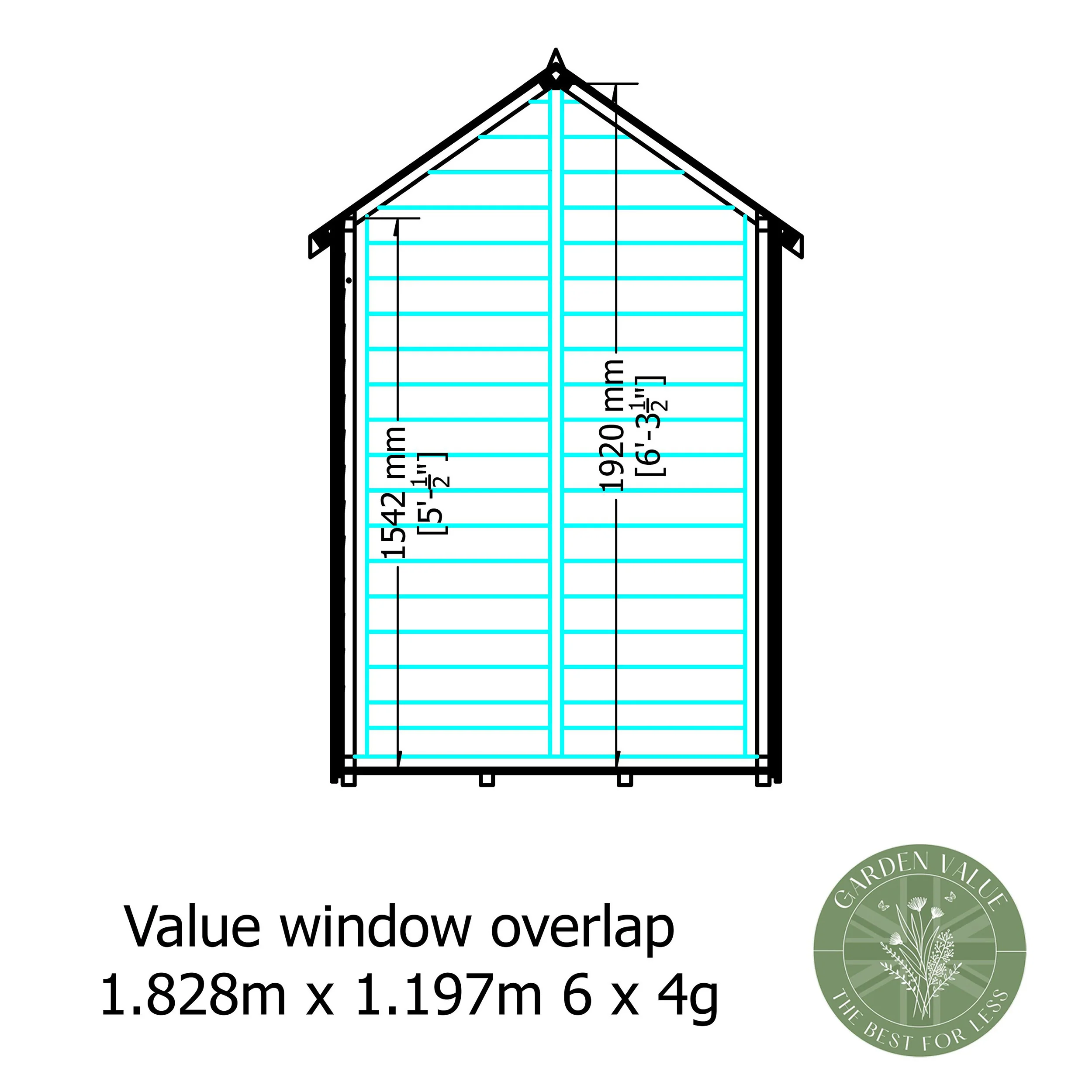 Garden Value Overlap 6 X 4 Shed With Window - Image 9