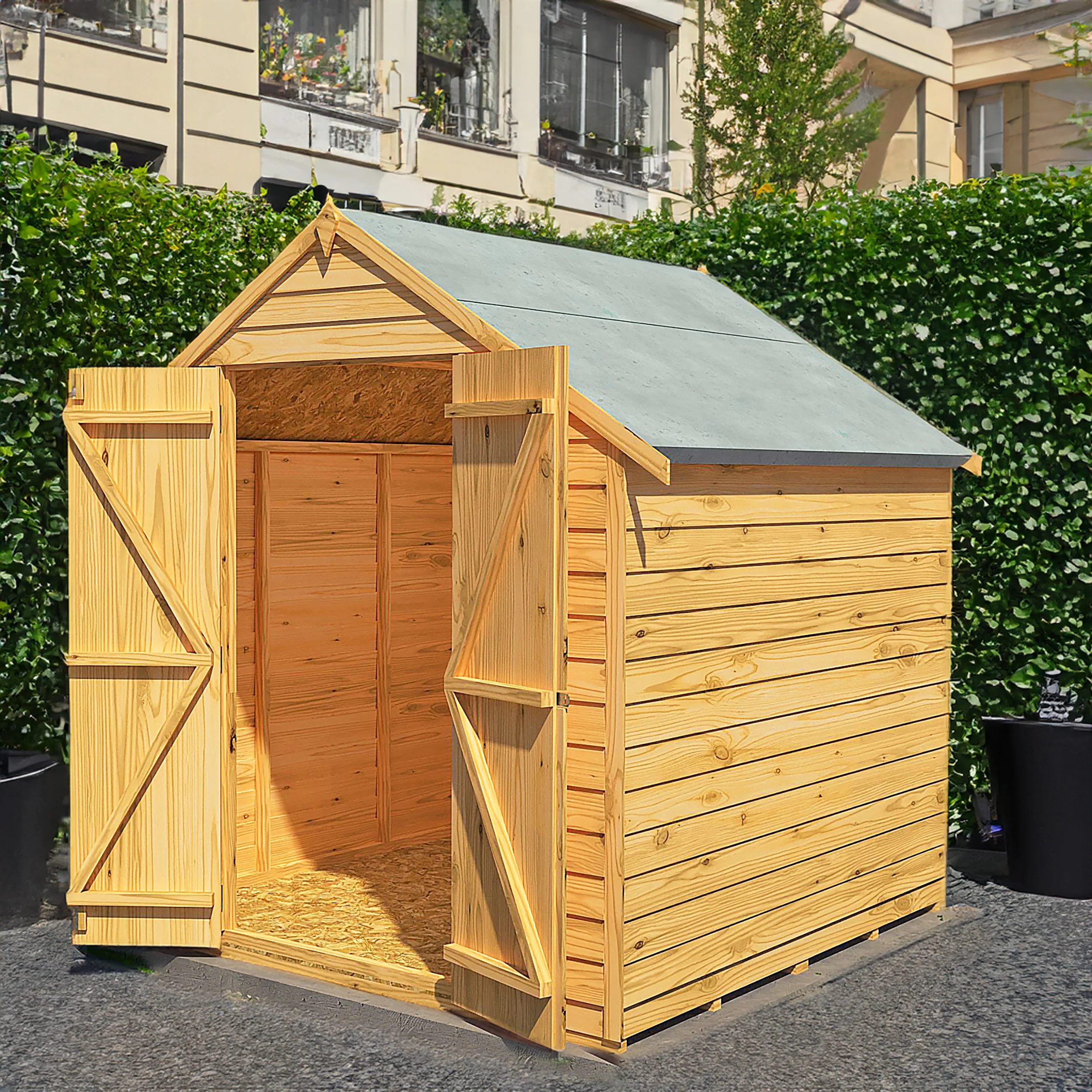 Garden Value Overlap 6 X 6 Double Door Shed - Image 2