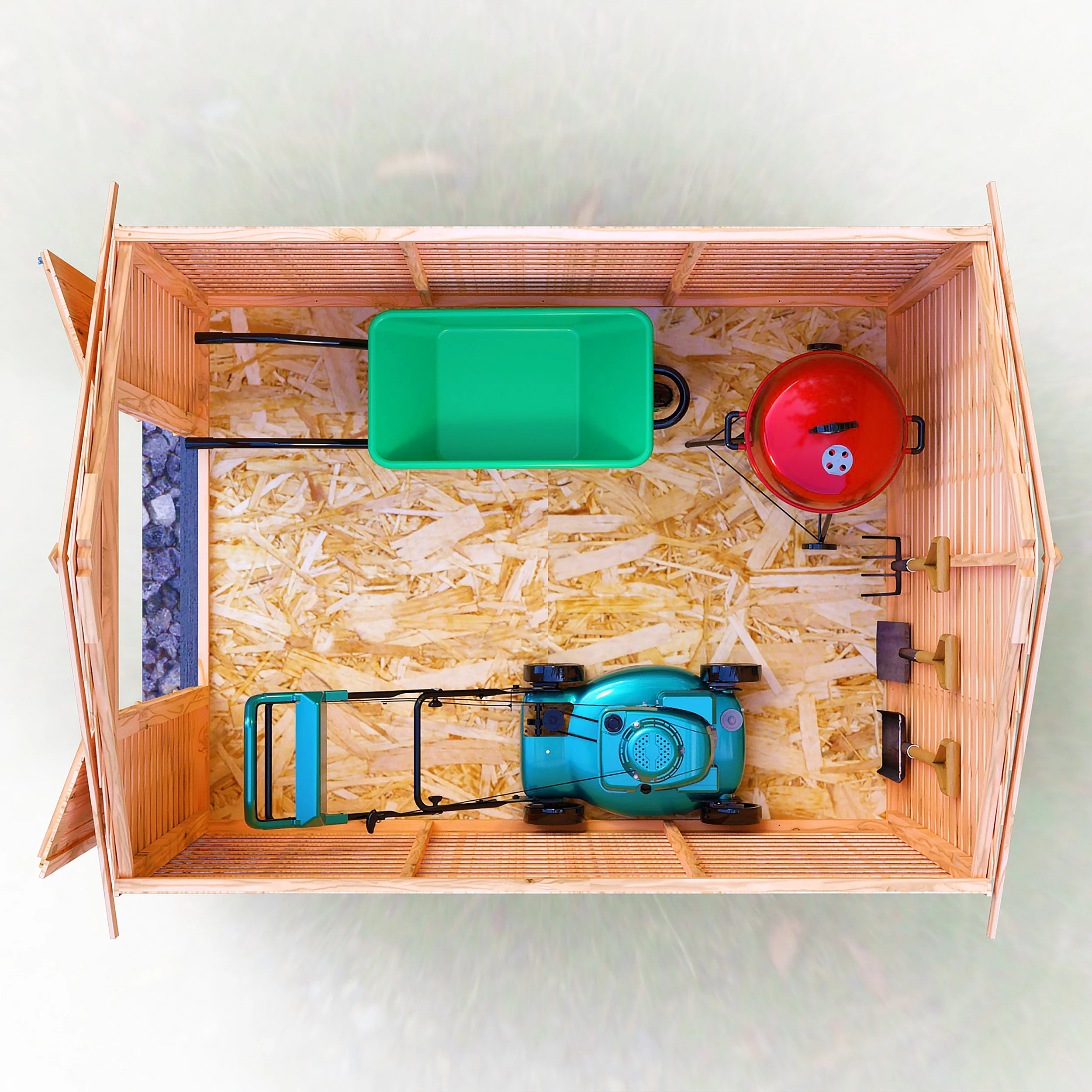 Garden Value Overlap 8 X 6 Double Door Shed - Image 6