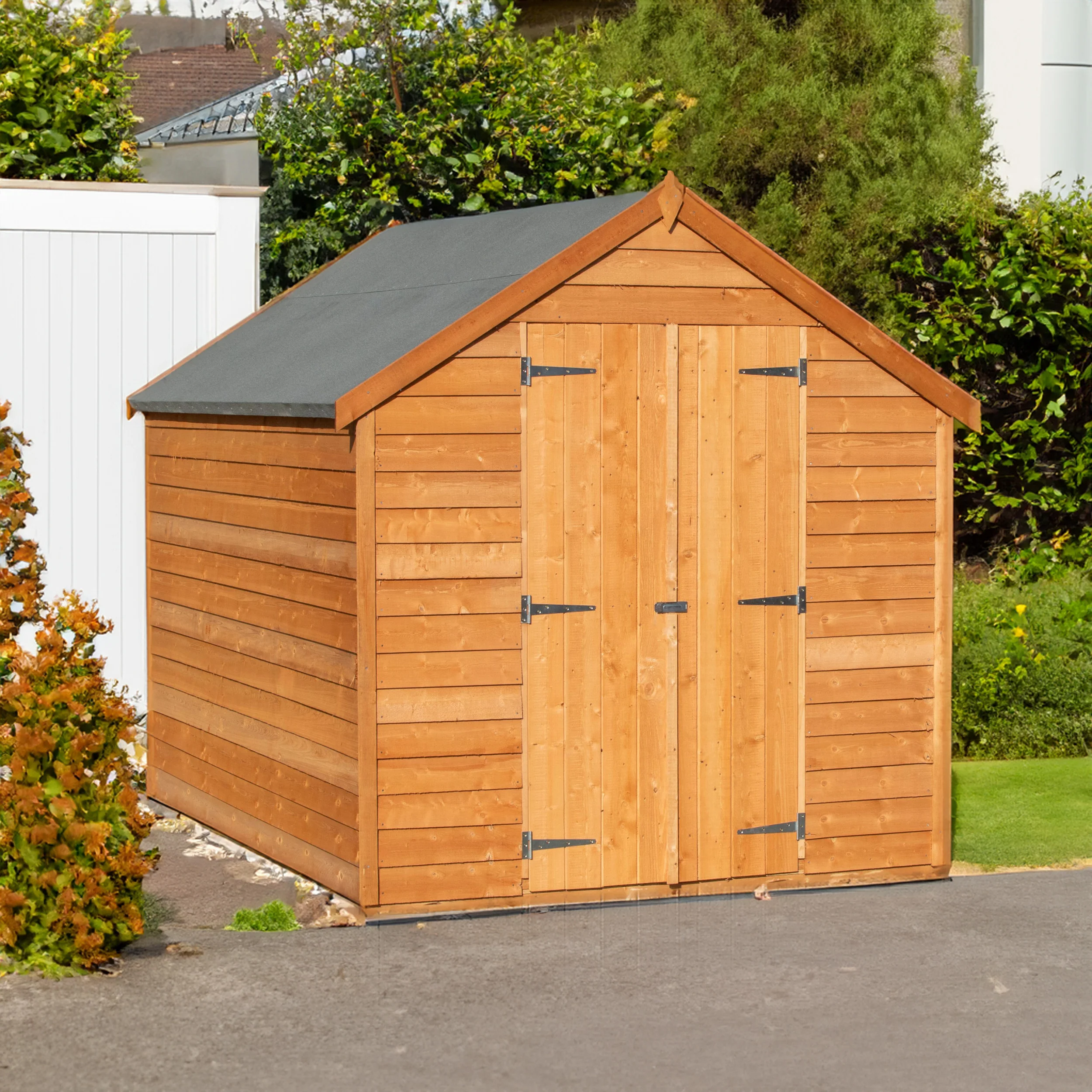 Garden Value Overlap 8 X 6 Double Door Shed With Window - Image 5