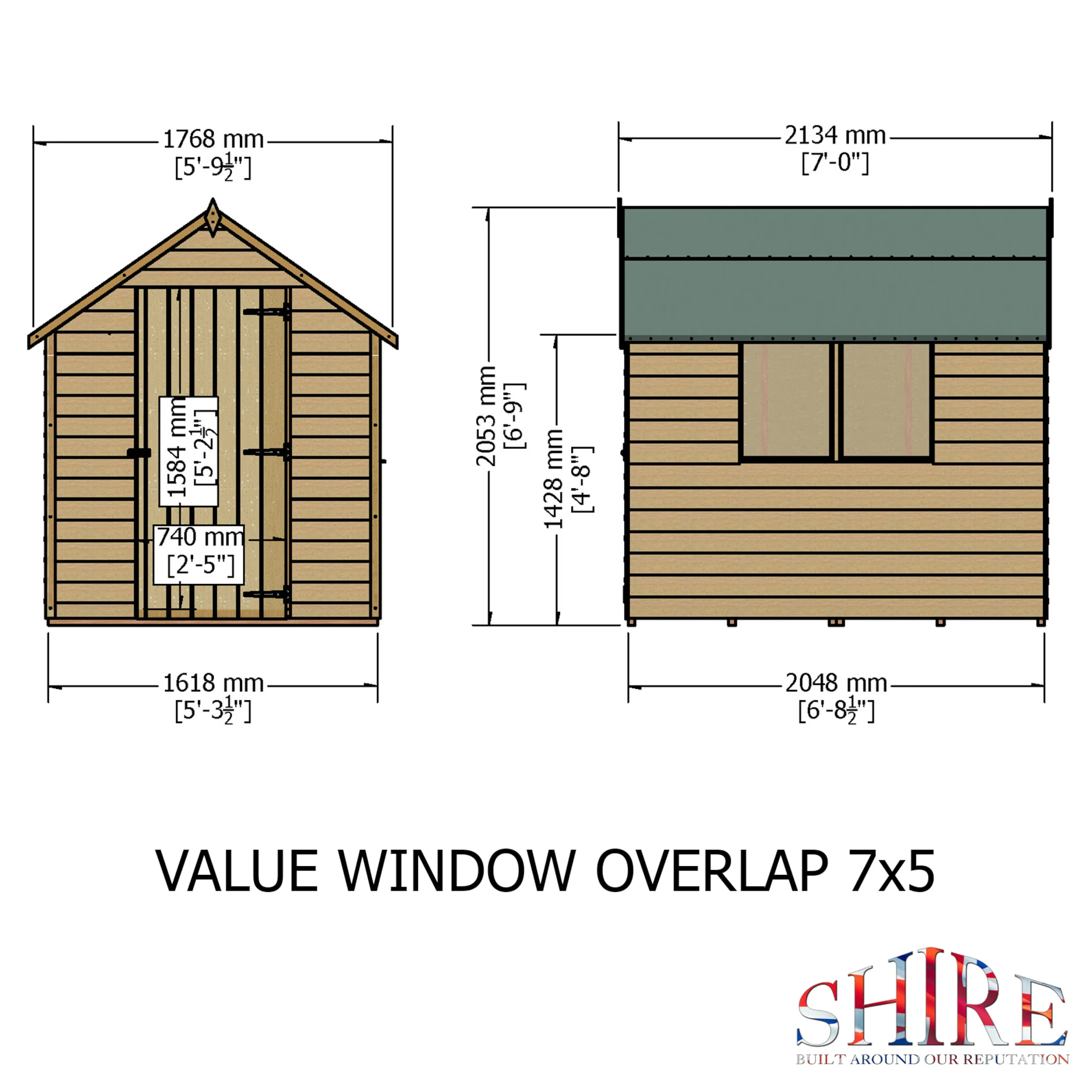 Garden Value Overlap 8 X 6 Shed - Image 7