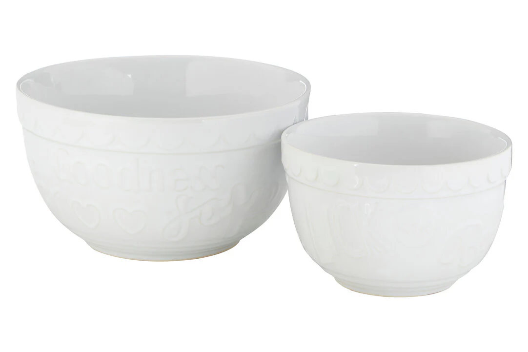 Gigi White Set Of Two Mixing Bowls - Image 3