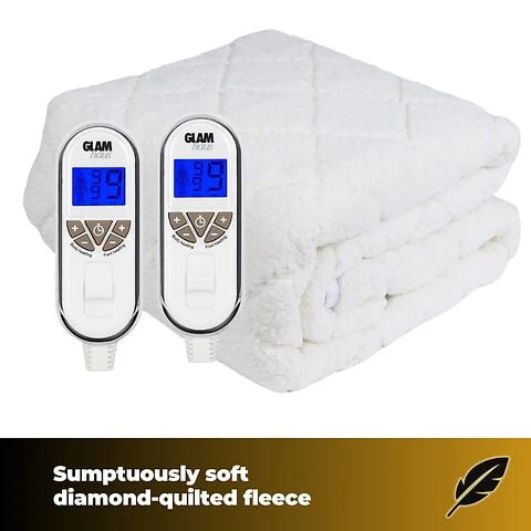 GlamHaus Prestige Electric Blanket Super King Size With 9 Body Settings, 9 Feet Settings, 9 Full Body Settings, 10 Timer Settings - Image 2