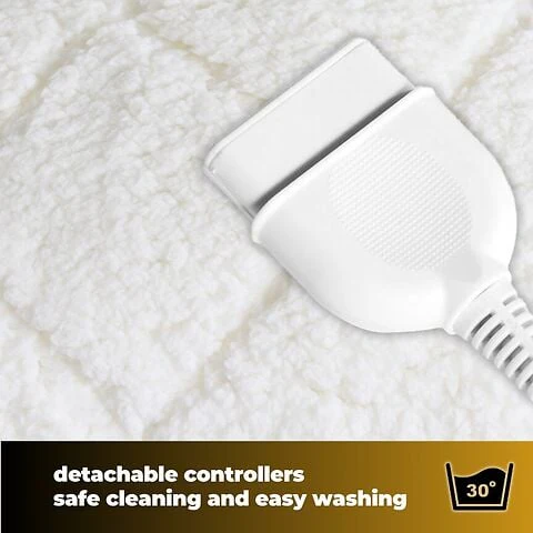 GlamHaus Prestige Electric Blanket Super King Size With 9 Body Settings, 9 Feet Settings, 9 Full Body Settings, 10 Timer Settings - Image 6