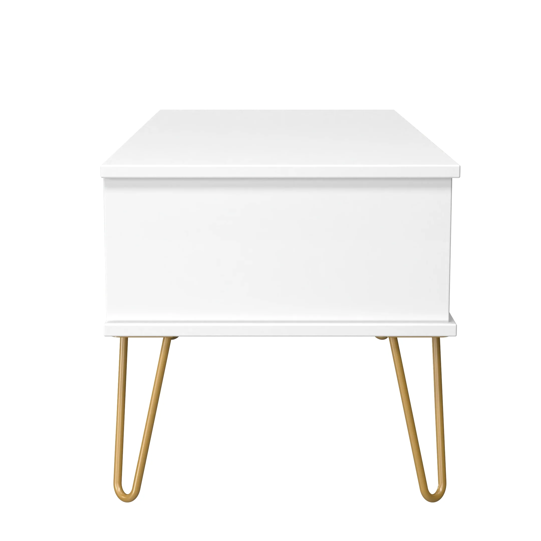 Glitz Ready Assembled 1 Drawer Coffee Table in Indigo Matt & White - Image 2