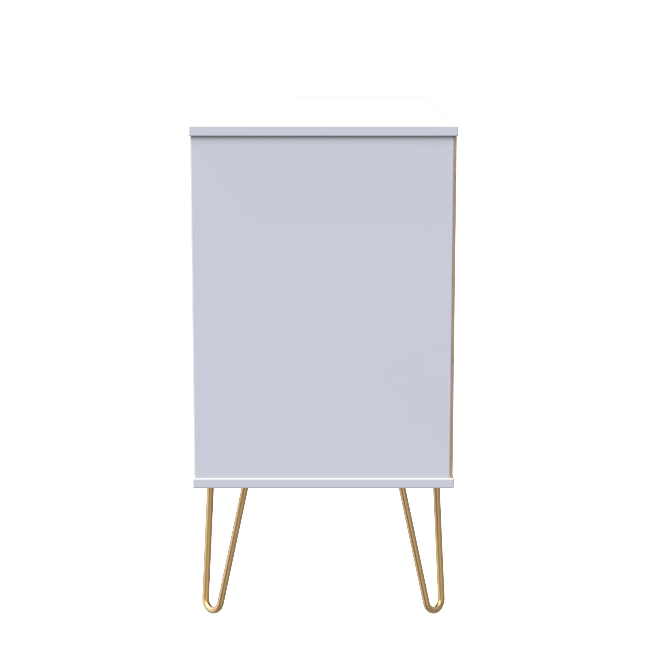 Glitz Ready Assembled 3 Drawer TV Unit in Indigo Matt & White - Image 2