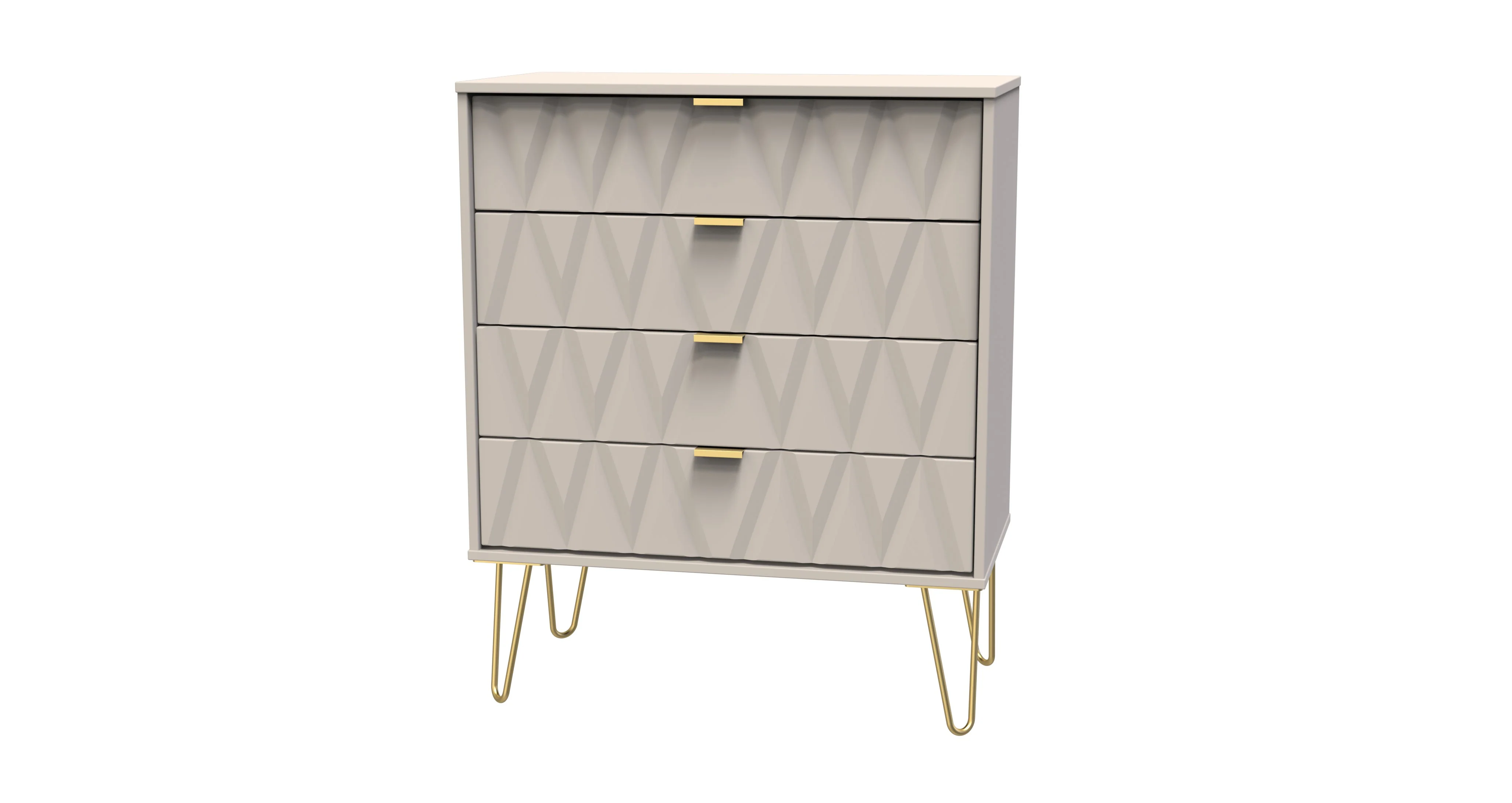 Glitz Ready Assembled 4 Drawer Chest in Kashmir Matt - Image 4