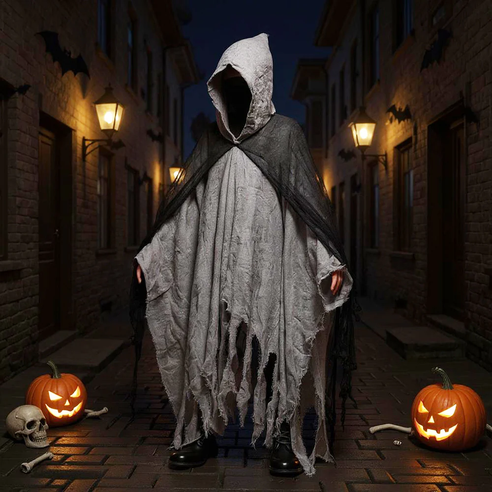 Gothic Skeleton Cloak Costume
