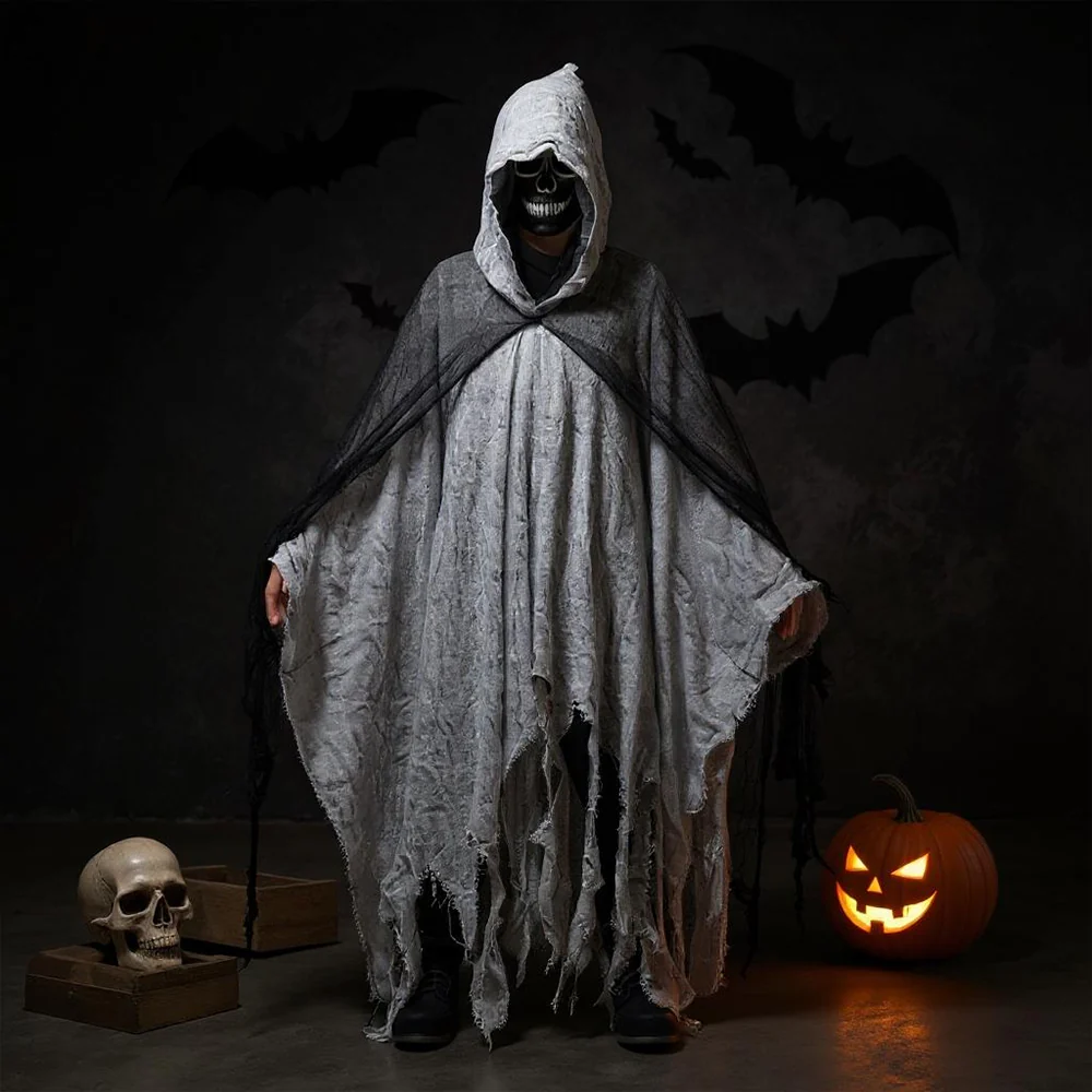 Gothic Skeleton Cloak Costume - Image 2