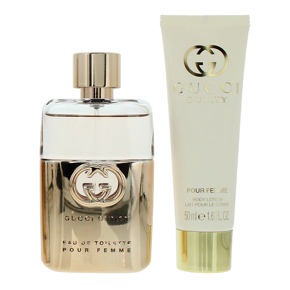 Gucci Guilty Pour Femme 2 Piece Gift Set: Eau De Toilette 50ml - Body Lotion 50m - Image 3