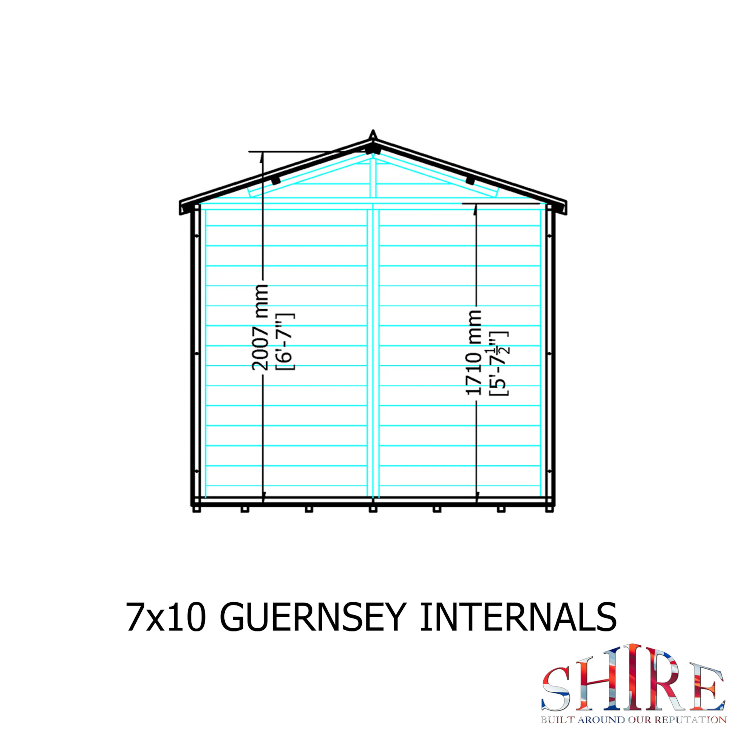 Guernsey 7 X 10 Shiplap Apex Shed - Image 11