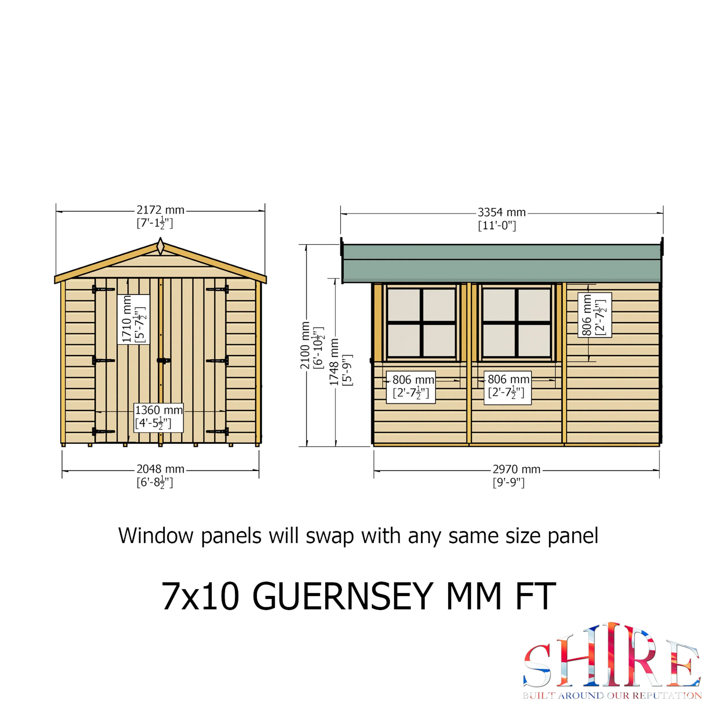 Guernsey 7 X 10 Shiplap Apex Shed - Image 9
