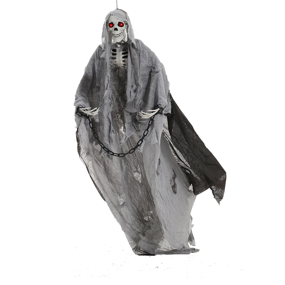 Halloween Hanging Skeleton Ghost with Motion Sensor - Image 7