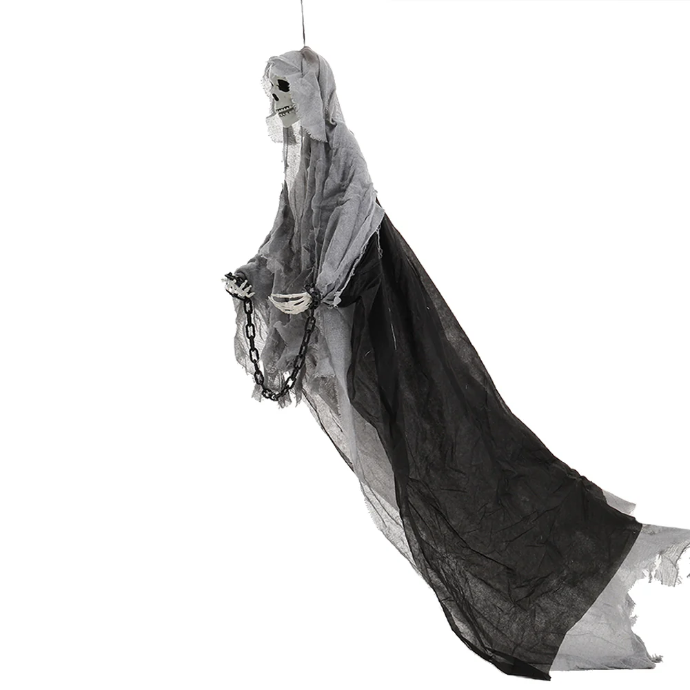 Halloween Hanging Skeleton Ghost with Motion Sensor - Image 8