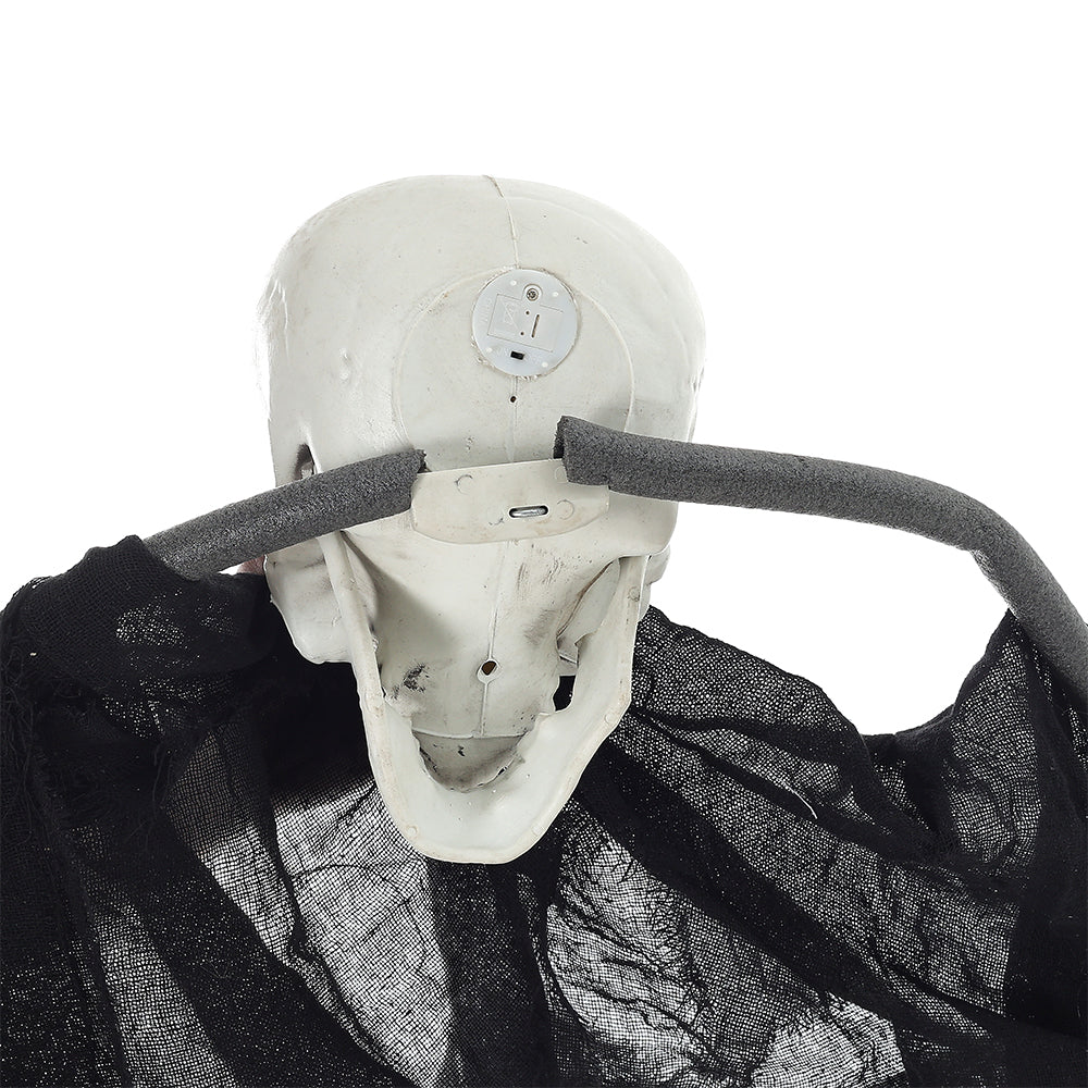 Halloween Hanging Skull Ghost with Light-Up Eyes - Image 3
