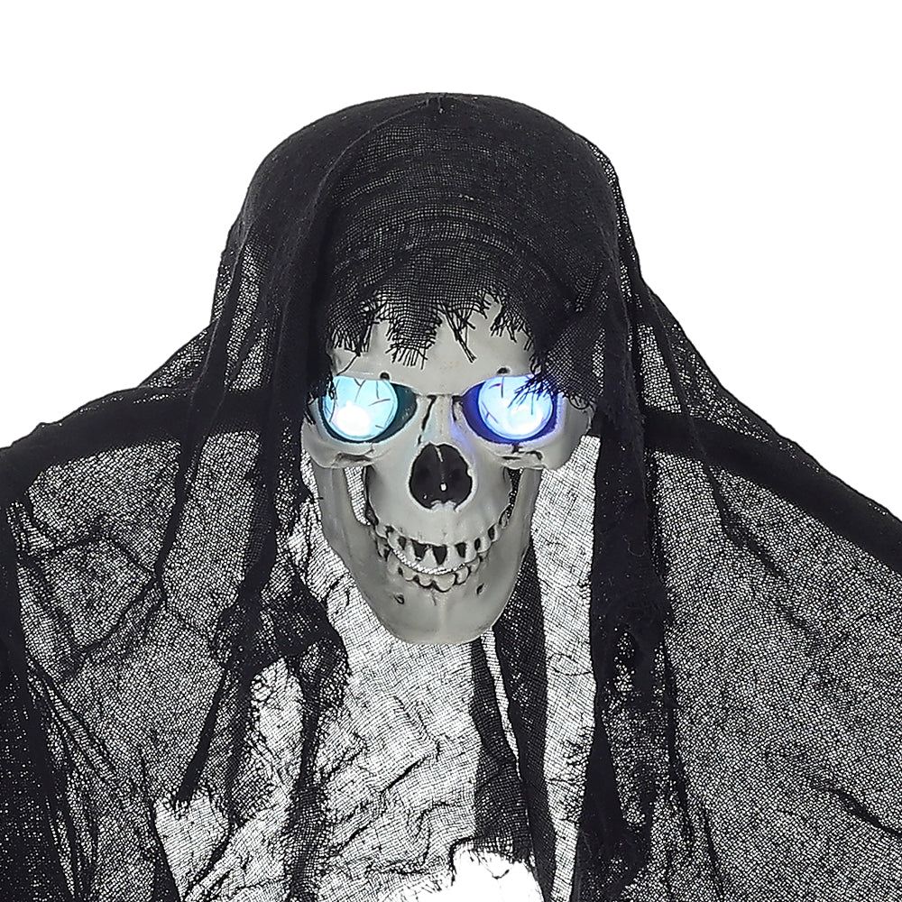 Halloween Hanging Skull Ghost with Light-Up Eyes - Image 5