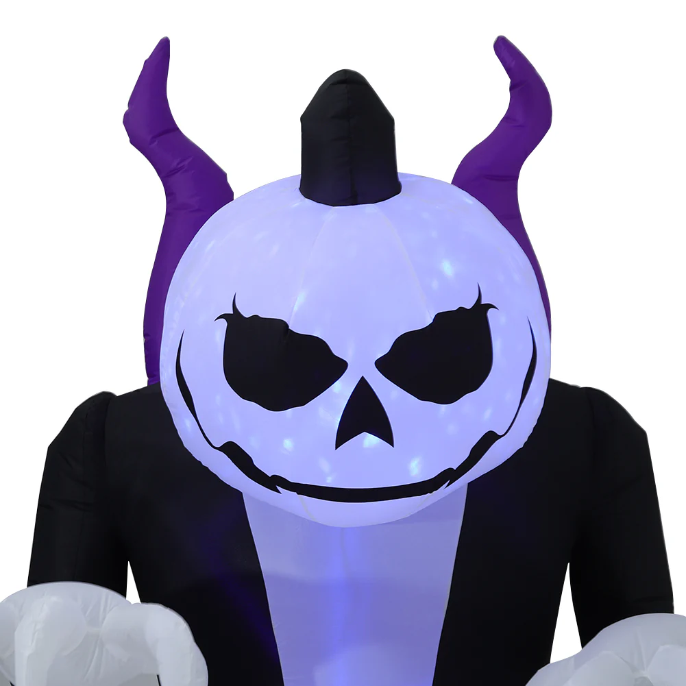 Halloween Inflatable Outdoor Ghost with Raising Hands and LED Lights Yard Decoration - Image 4