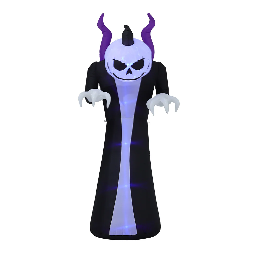 Halloween Inflatable Outdoor Ghost with Raising Hands and LED Lights Yard Decoration - Image 8