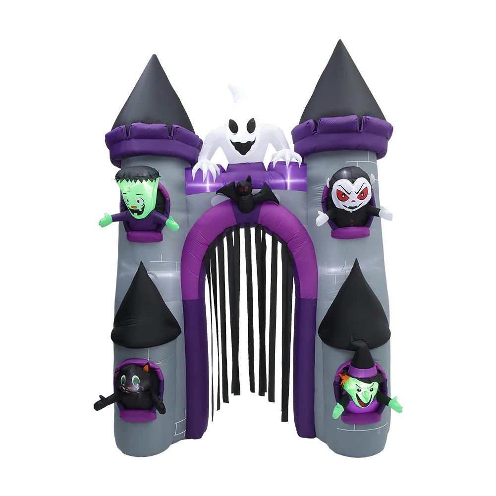 Halloween Lighted Haunted Castle Arch Inflatable - Image 6
