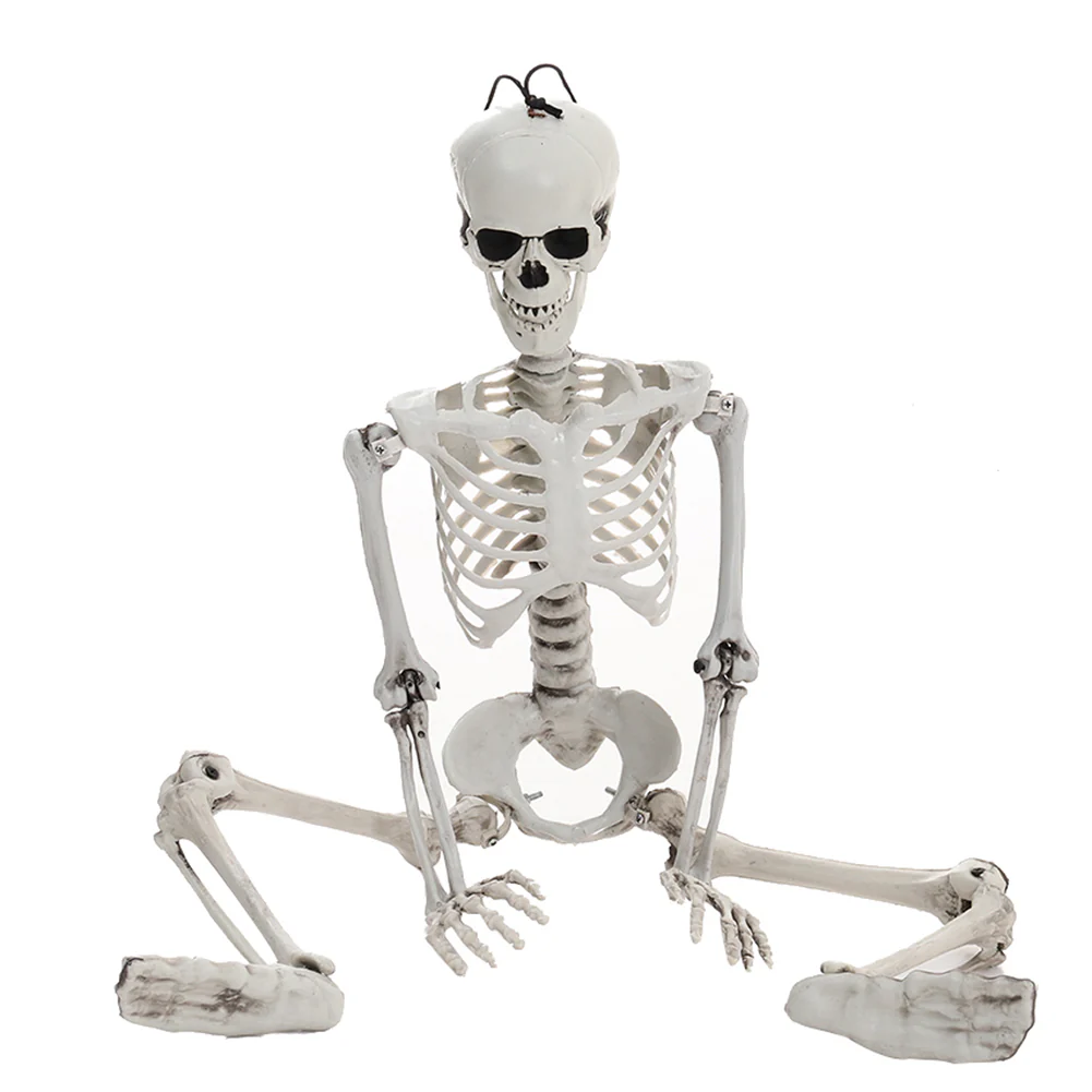 Halloween Realistic Full Body Skeleton Prop Decoration Posable Joints - Image 10