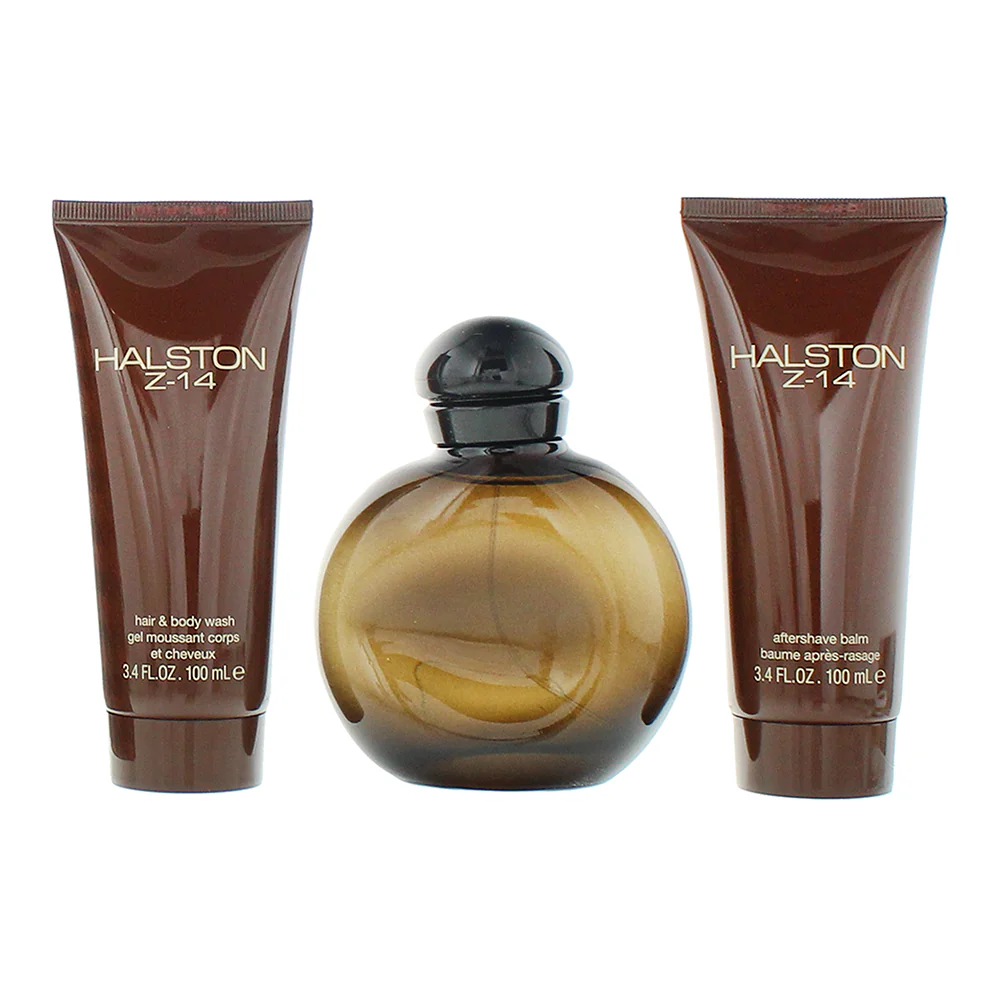 Halston Z-14 3 Pieces Gift Set: EDC 125ml - After Shave Balm 100ml - Hair & Body - Image 3