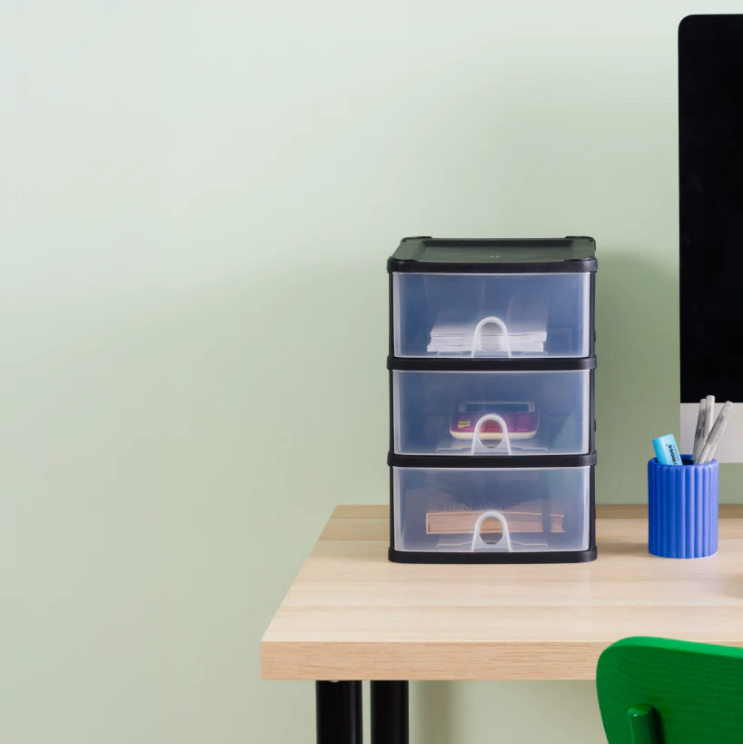 Handy 3 Drawer Tower A5 Black - Image 3