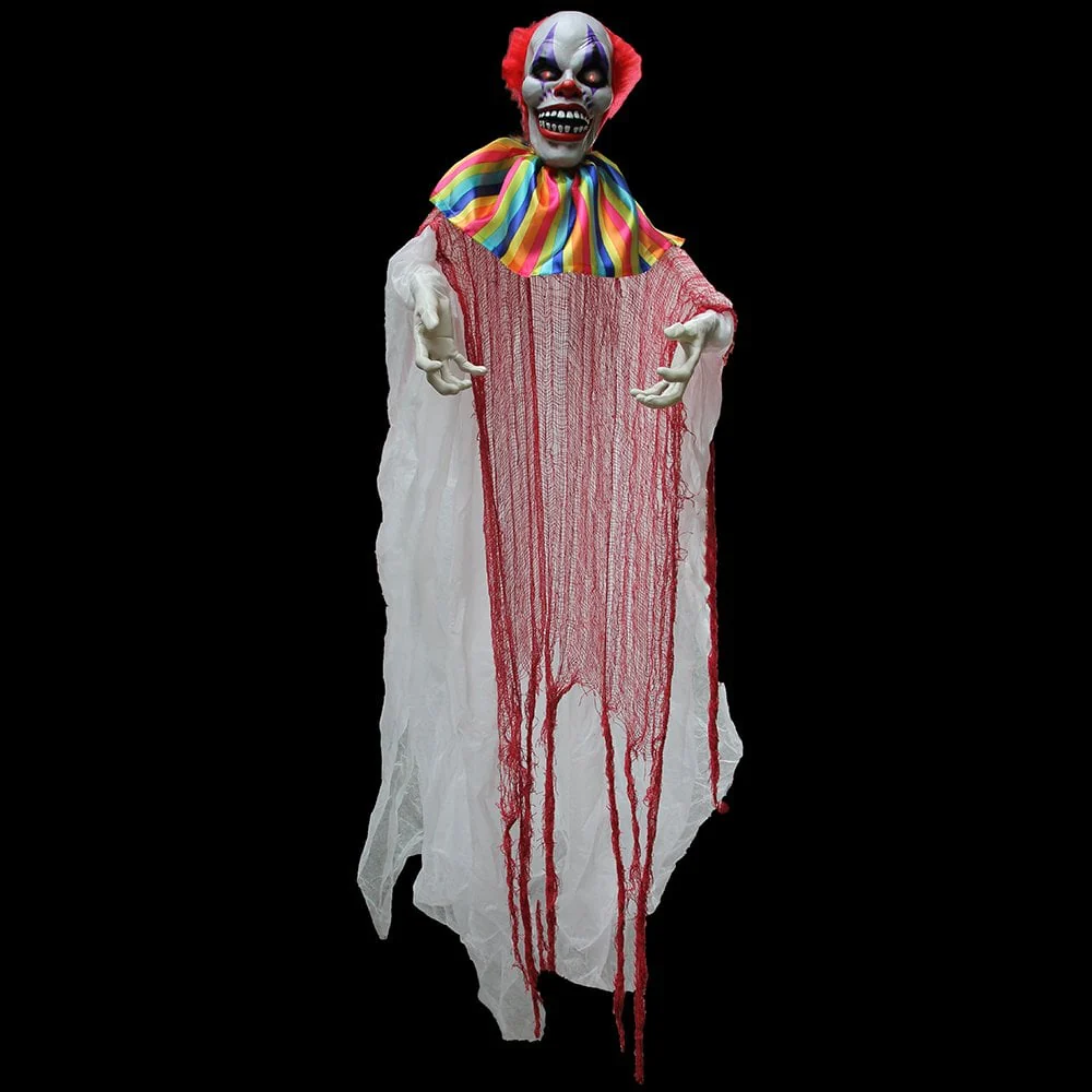 Halloween Hanging Light Up Clown 46cm - Image 2