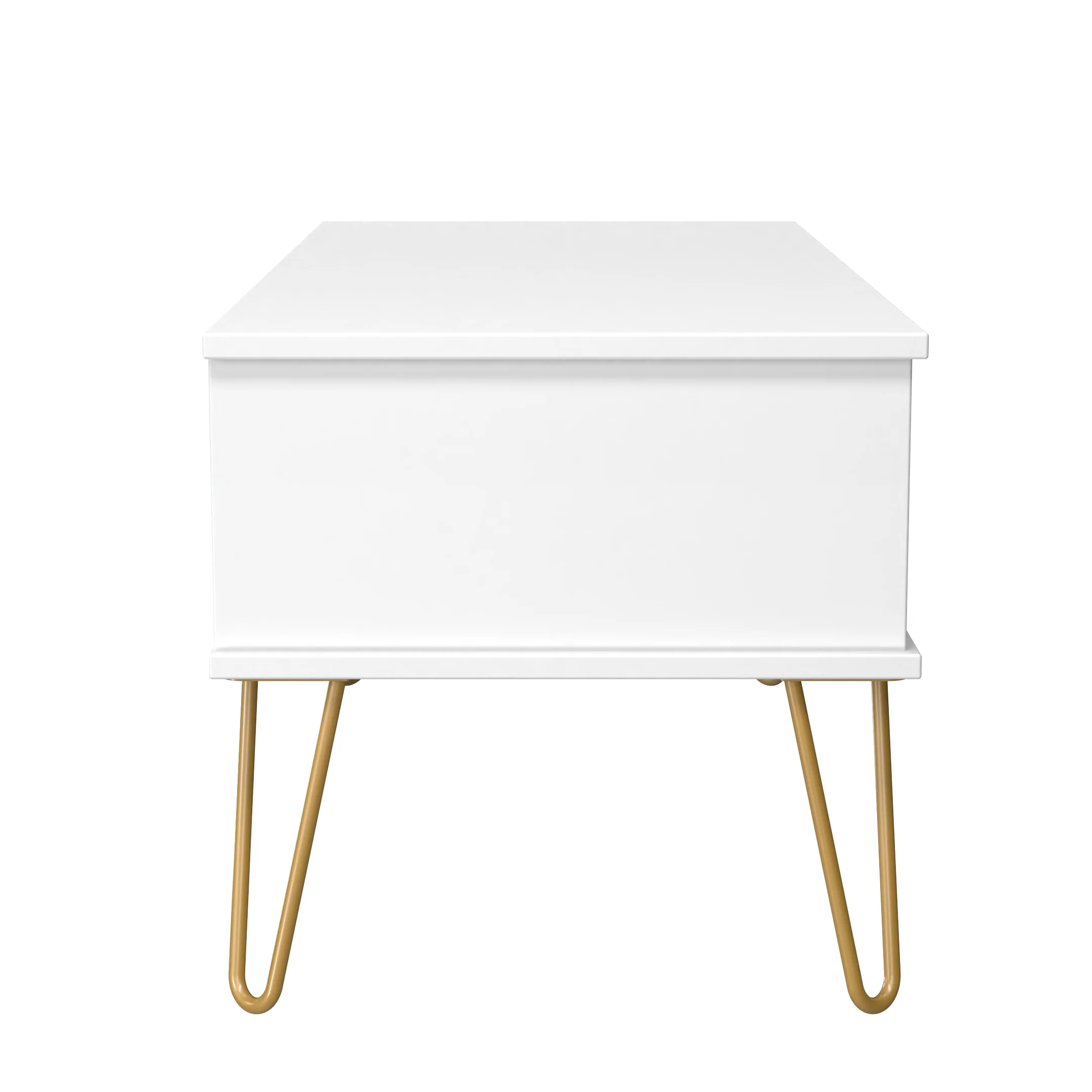 Hanover Ready Assembled 1 Drawer Coffee Table in White Matt - Image 3