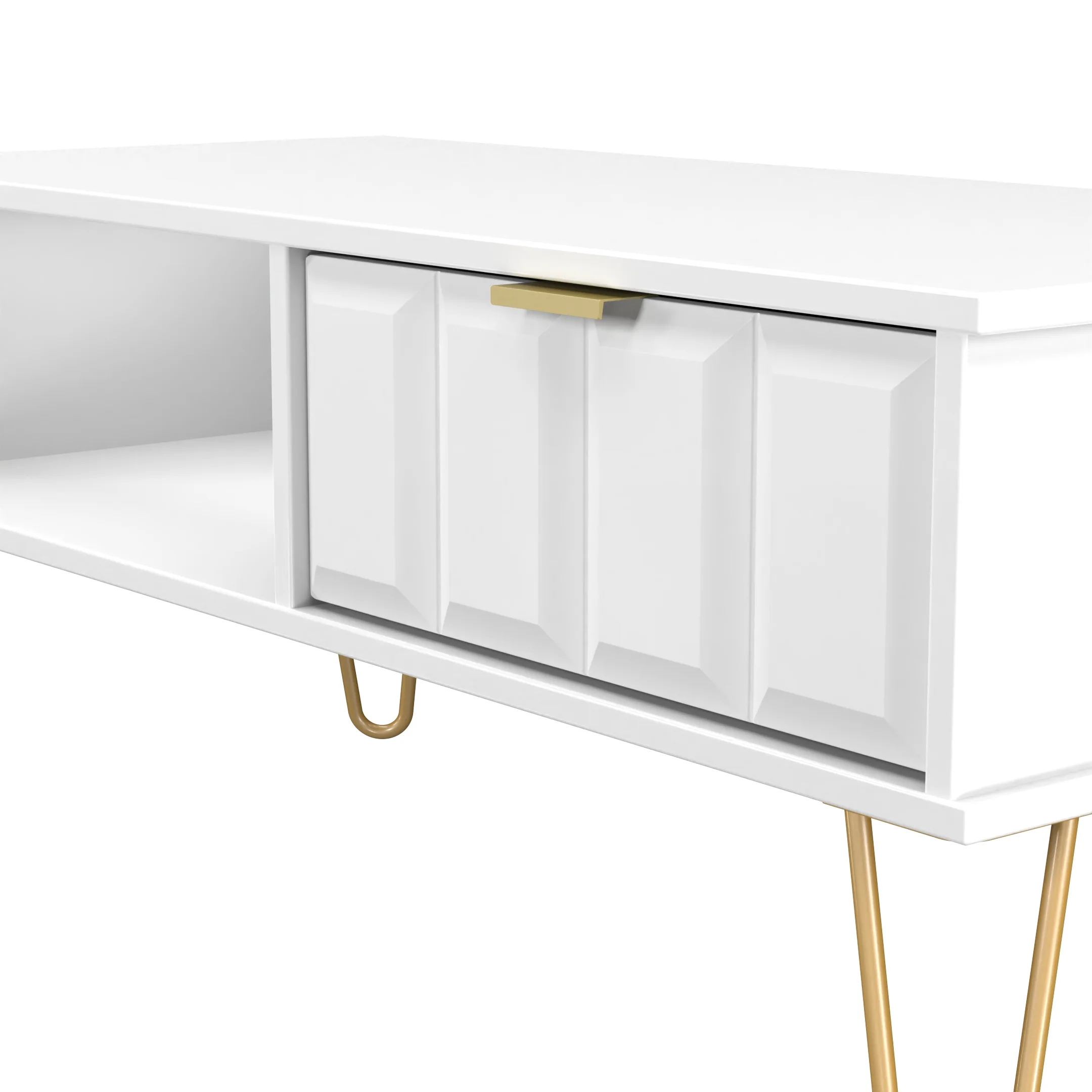 Hanover Ready Assembled 1 Drawer Coffee Table in White Matt - Image 5