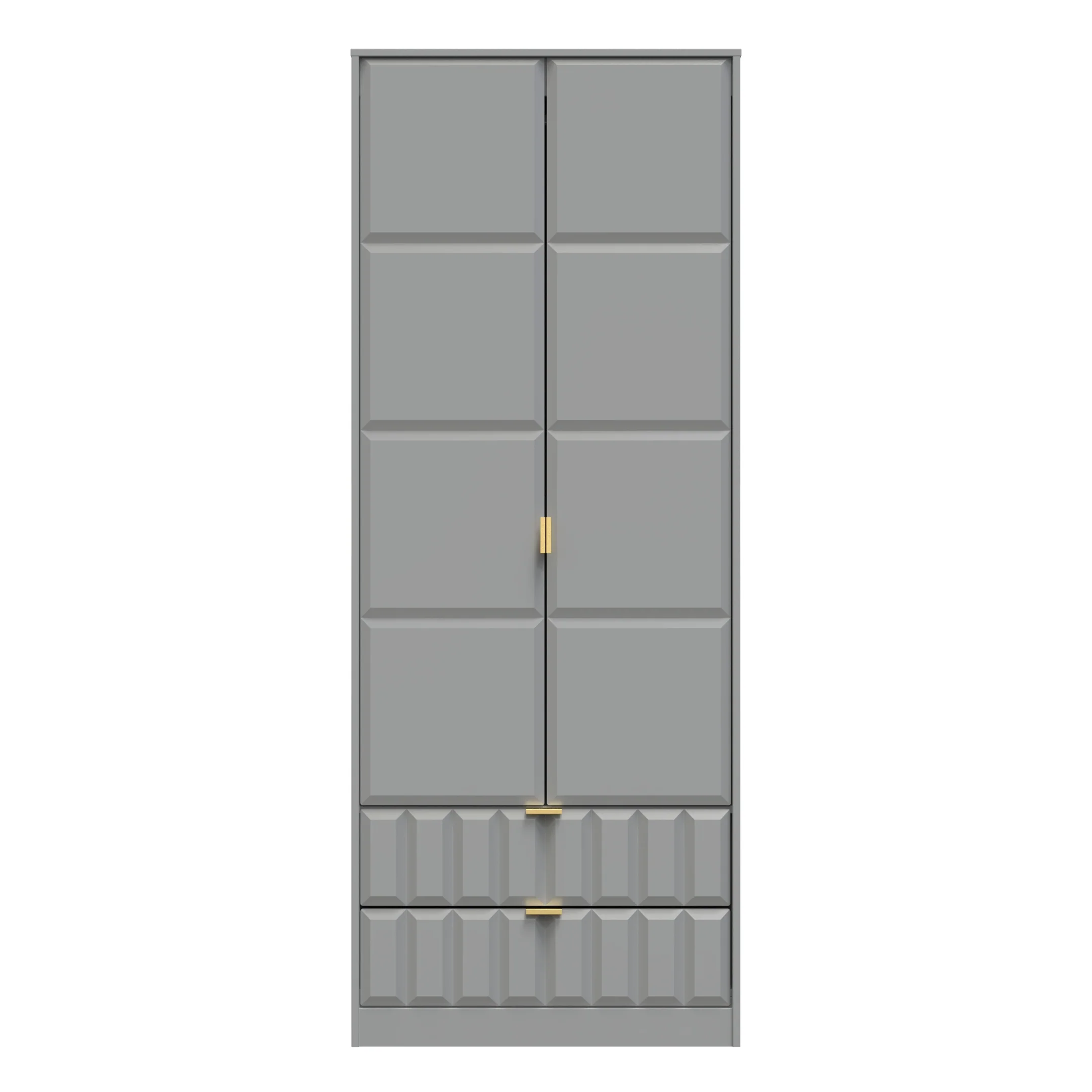 Hanover Ready Assembled 2 Door 2 Drawer Wardrobe in Dusk Grey