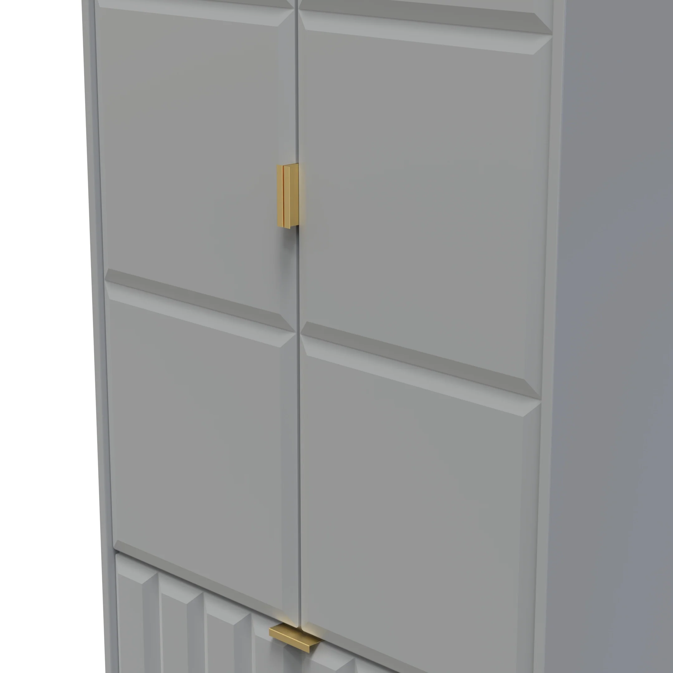 Hanover Ready Assembled 2 Door 2 Drawer Wardrobe in Dusk Grey - Image 4
