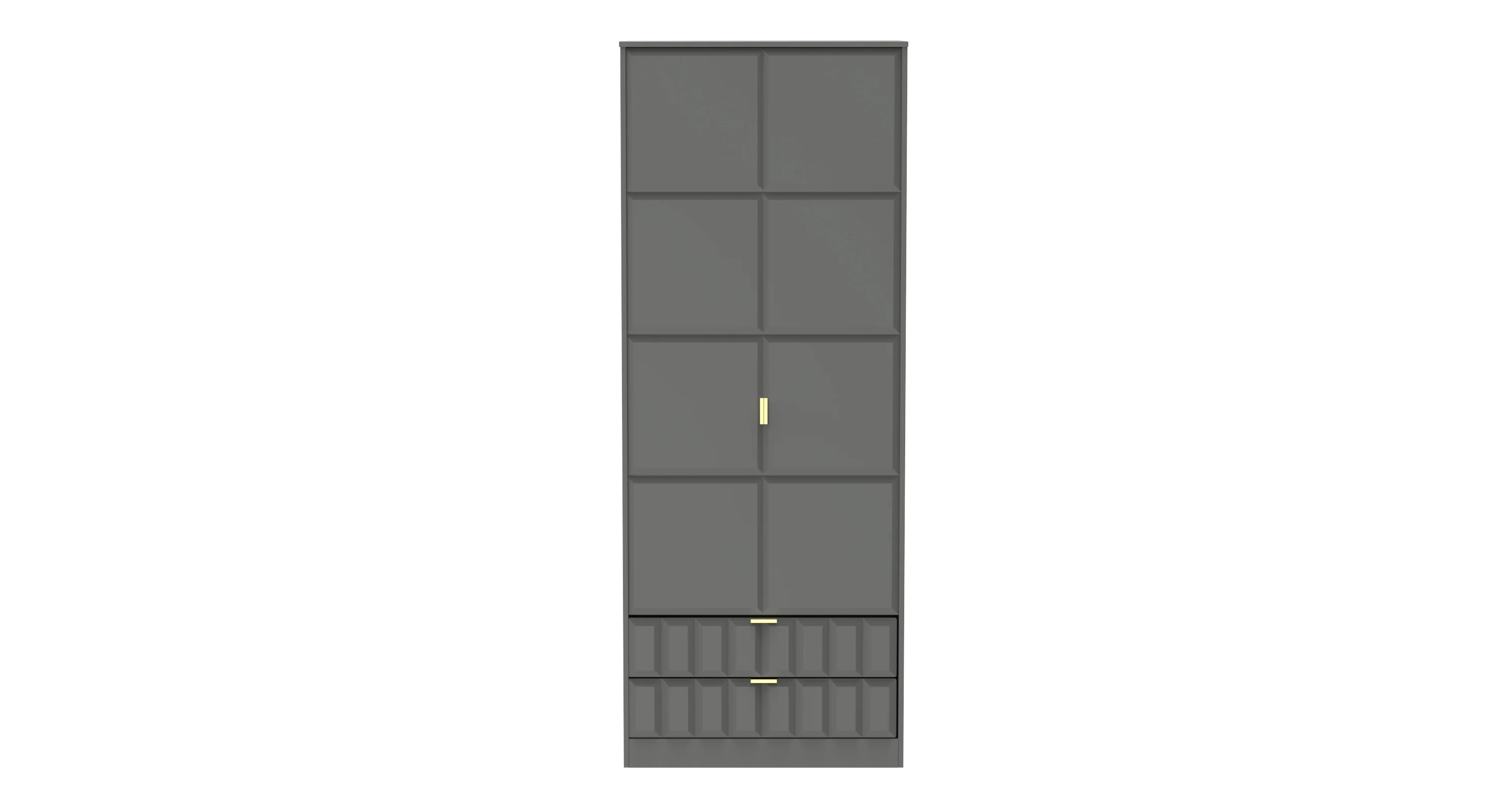 Hanover Ready Assembled 2 Door 2 Drawer Wardrobe in Dusk Grey - Image 7