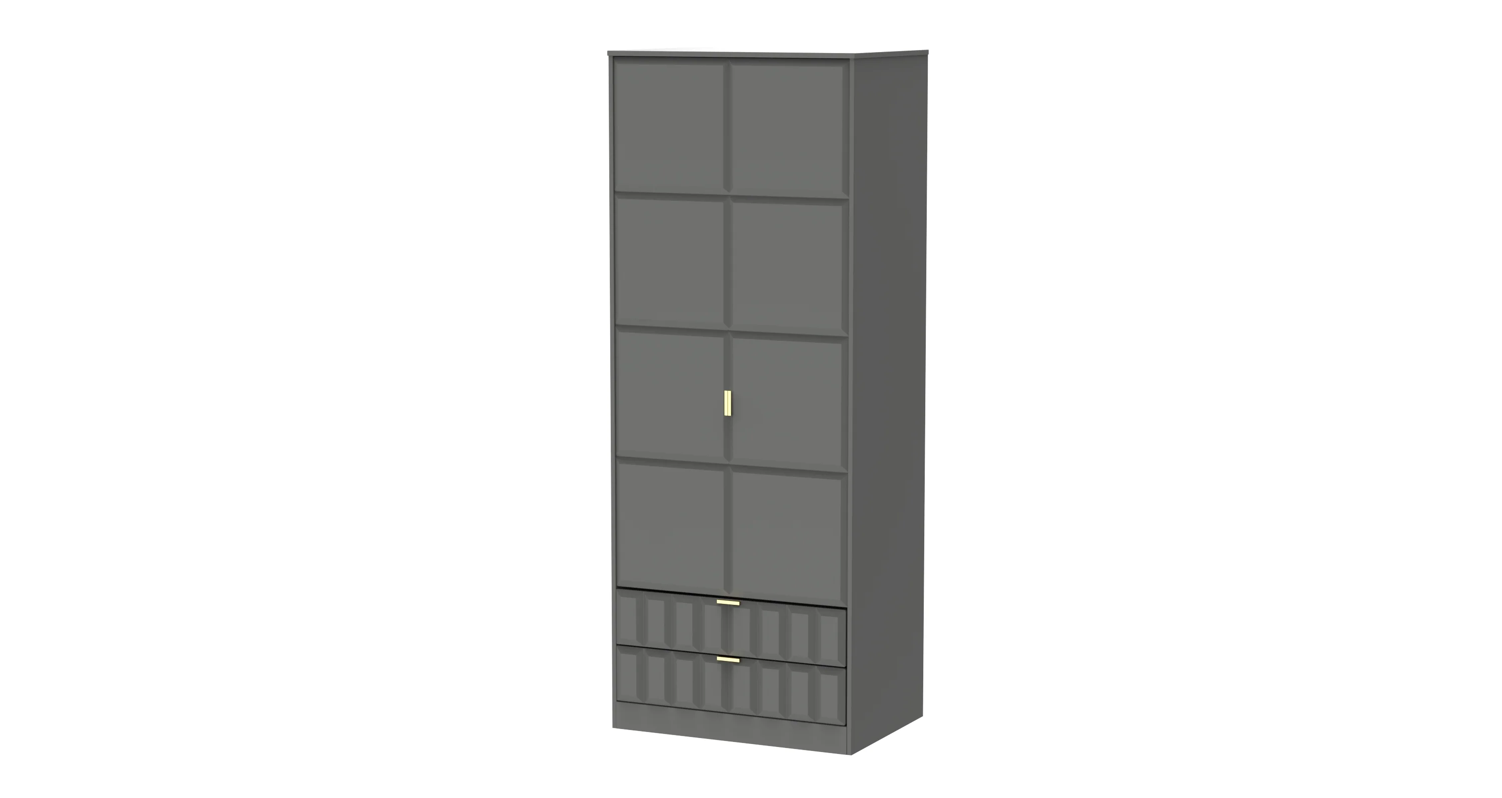 Hanover Ready Assembled 2 Door 2 Drawer Wardrobe in Dusk Grey - Image 8