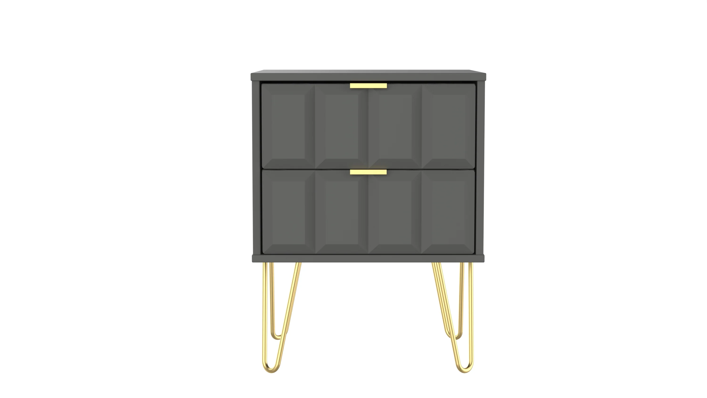 Hanover Ready Assembled 2 Drawer Bedside Cabinet in Dusk Grey - Image 11