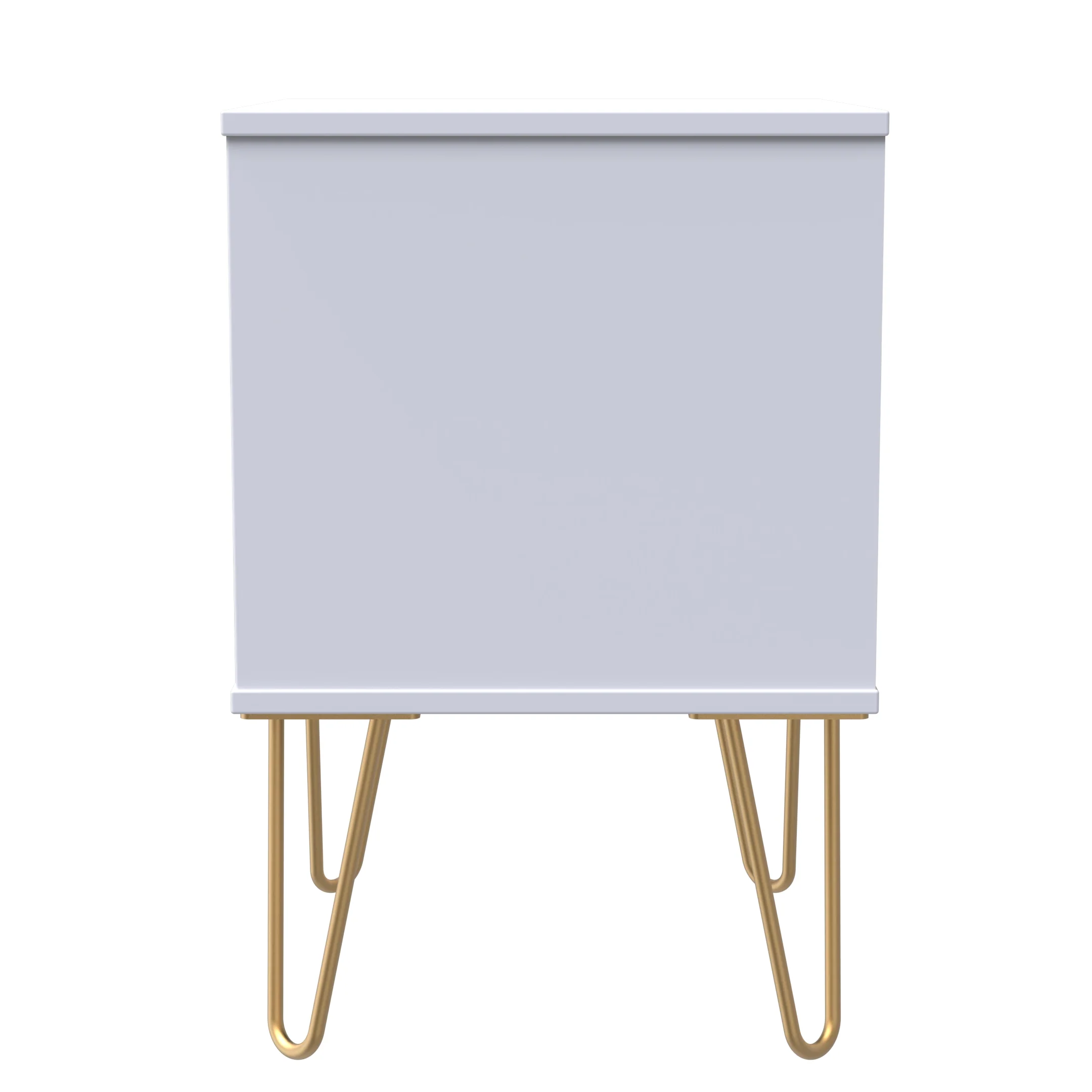 Hanover Ready Assembled 2 Drawer Bedside Cabinet in White Matt - Image 2
