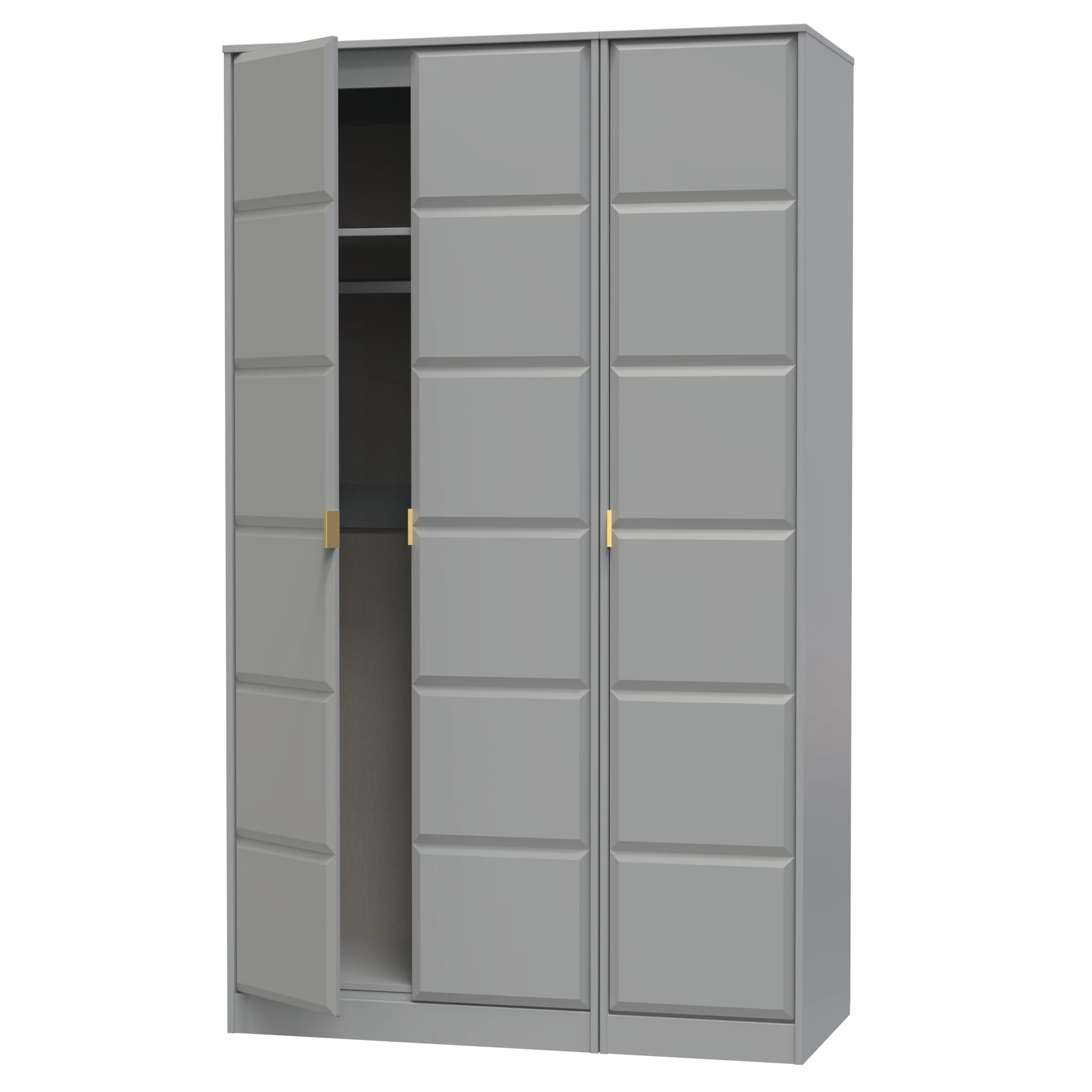 Hanover Ready Assembled 3 Door Wardrobe in Dusk Grey - Image 5