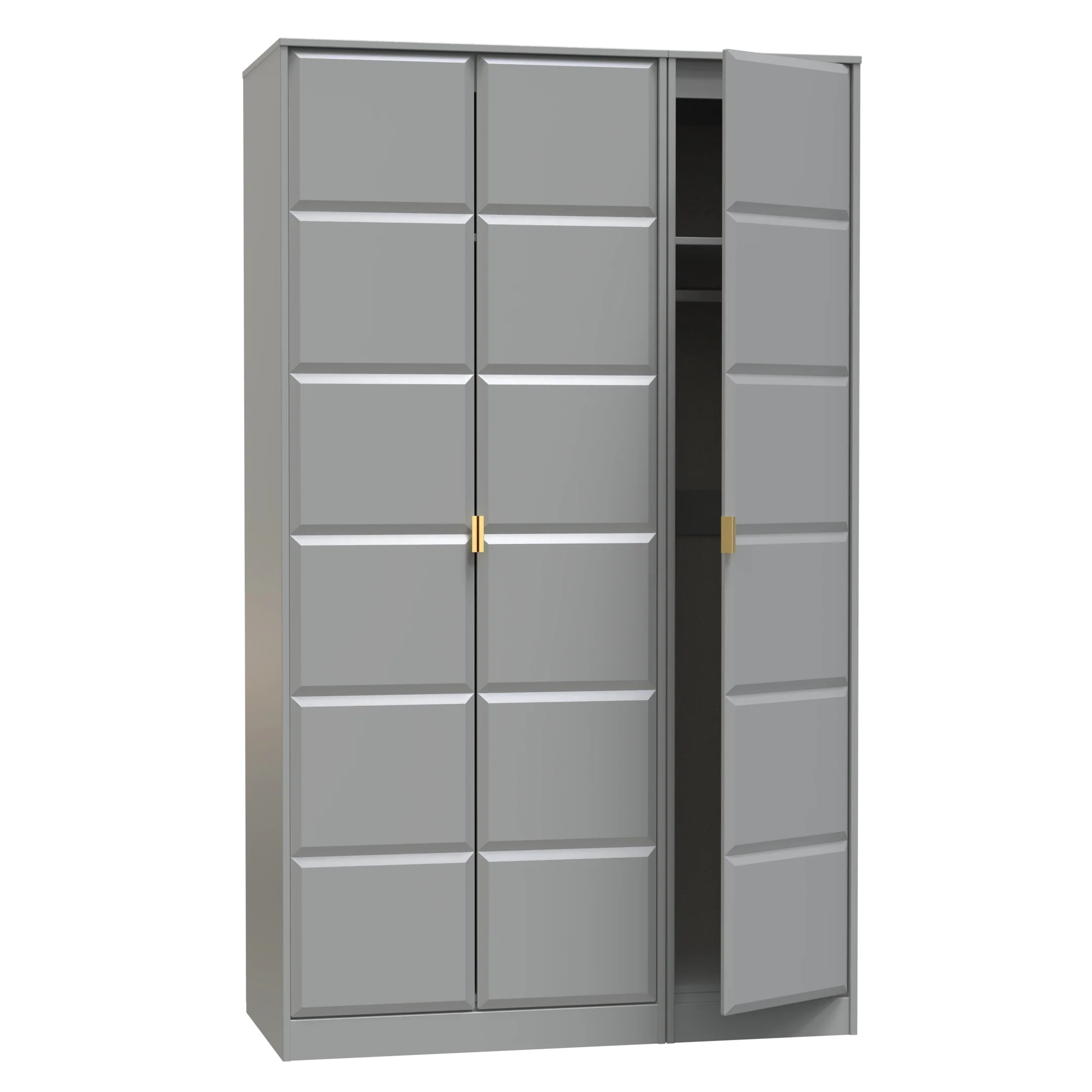 Hanover Ready Assembled 3 Door Wardrobe in Dusk Grey - Image 6