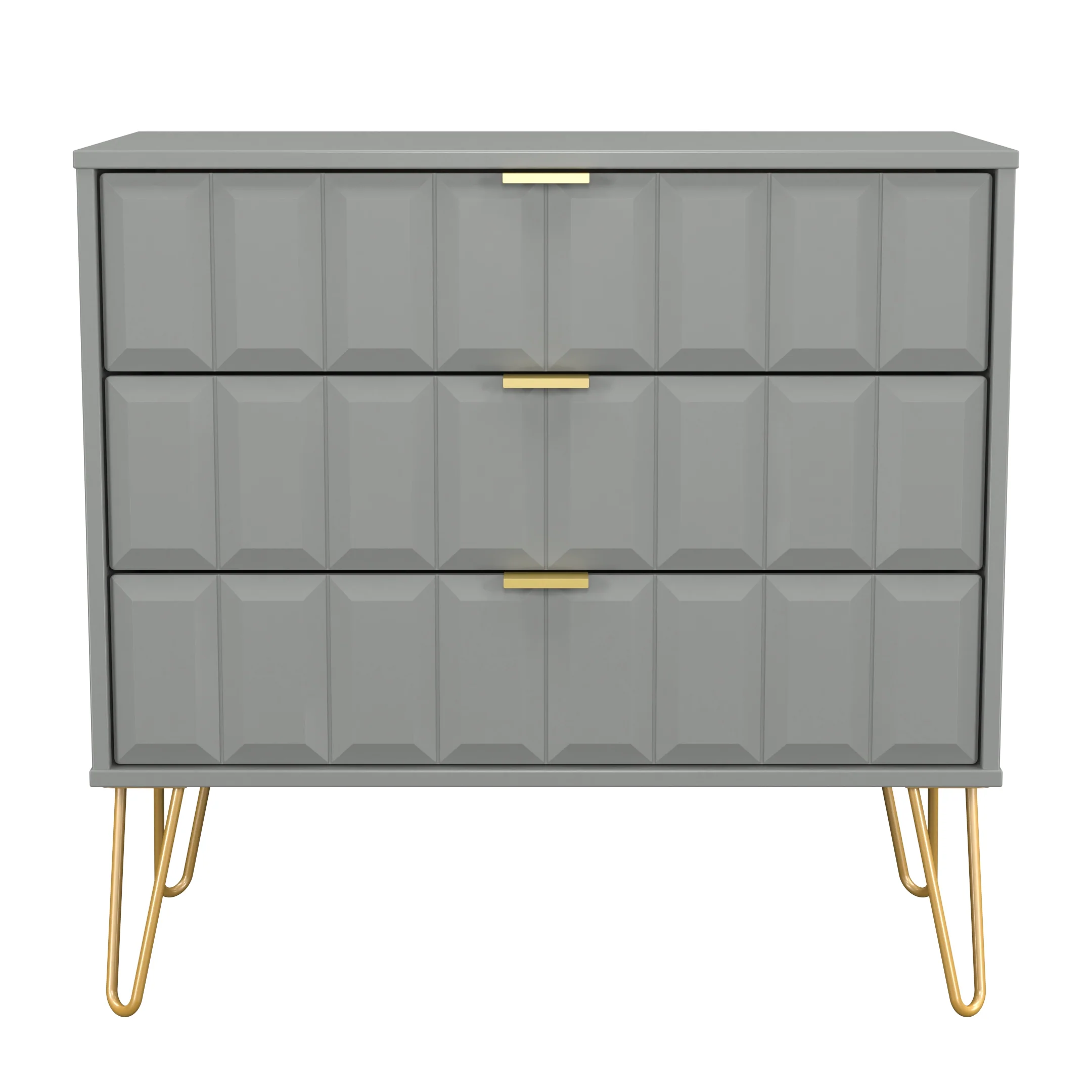 Hanover Ready Assembled 3 Drawer Chest in Dusk Grey - Image 2