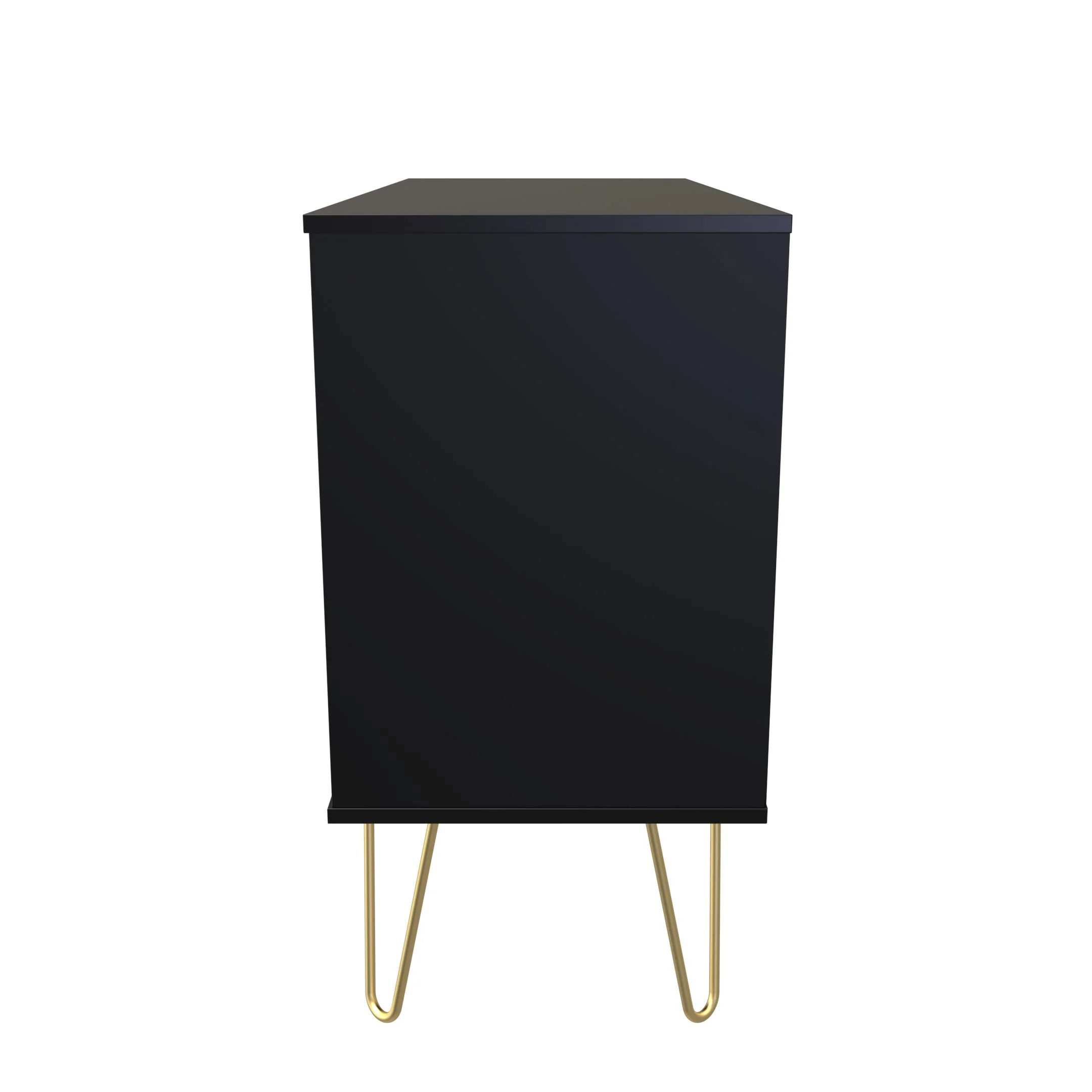 Hanover Ready Assembled 3 Drawer TV Unit in Deep Black & Black Matt - Image 8